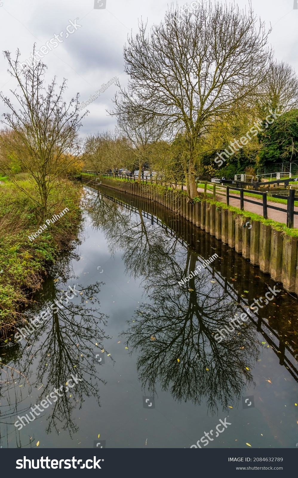 207 Grand Junction Canal Images Stock Photos Vectors Shutterstock   Stock Photo Reflections In The Grand Union Canal In Syston Uk On An Autumn Day 2084632789 