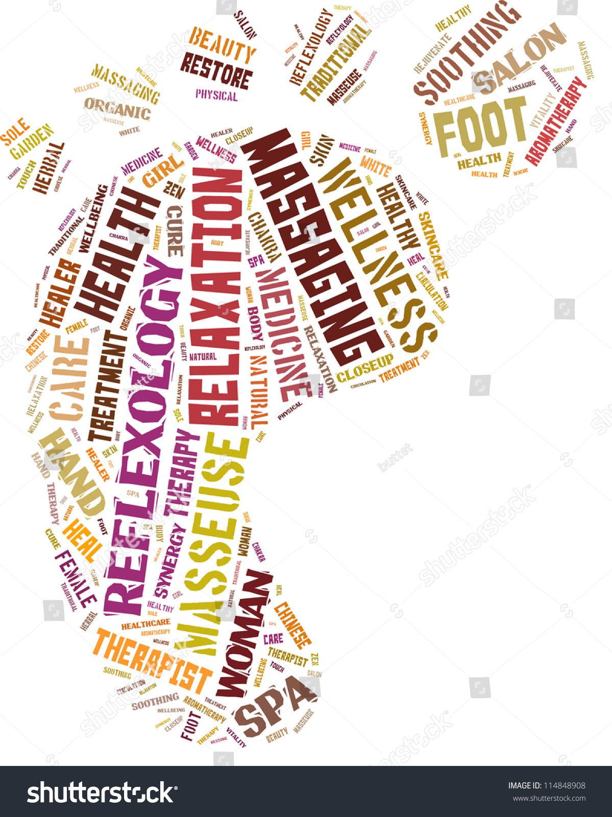 Reflexology Infotext Graphics Arrangement Concept Composed Stock ...