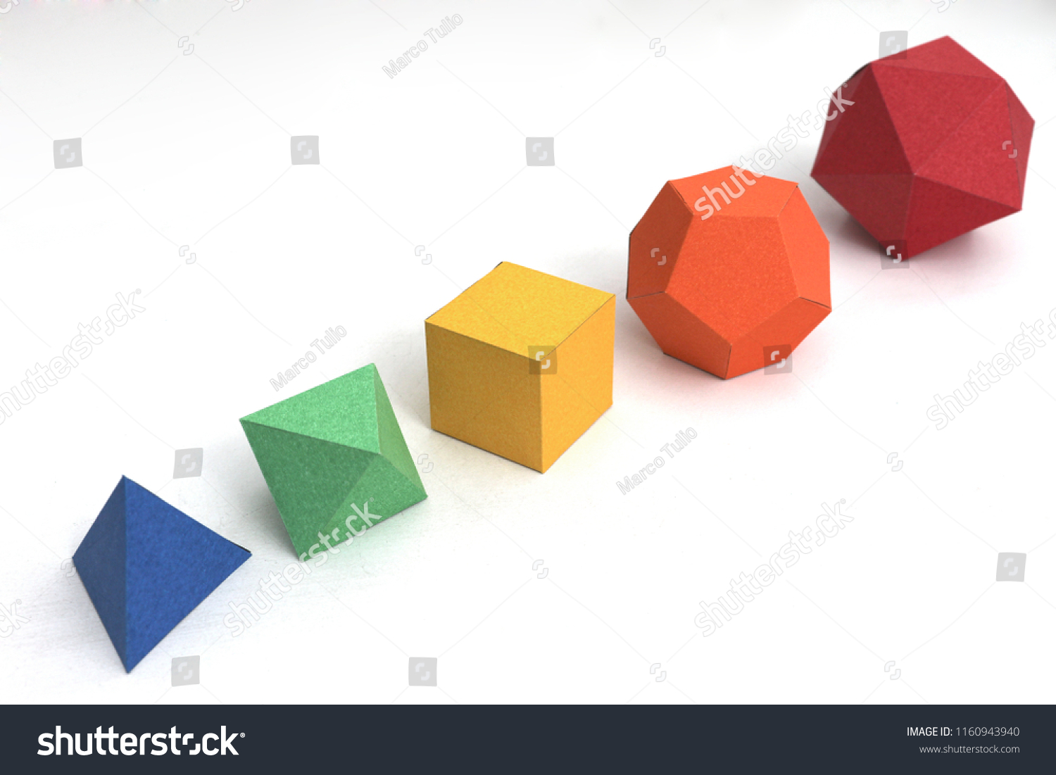 Regular Polyhedra Known Platonic Solids Stock Photo (Edit Now) 1160943940