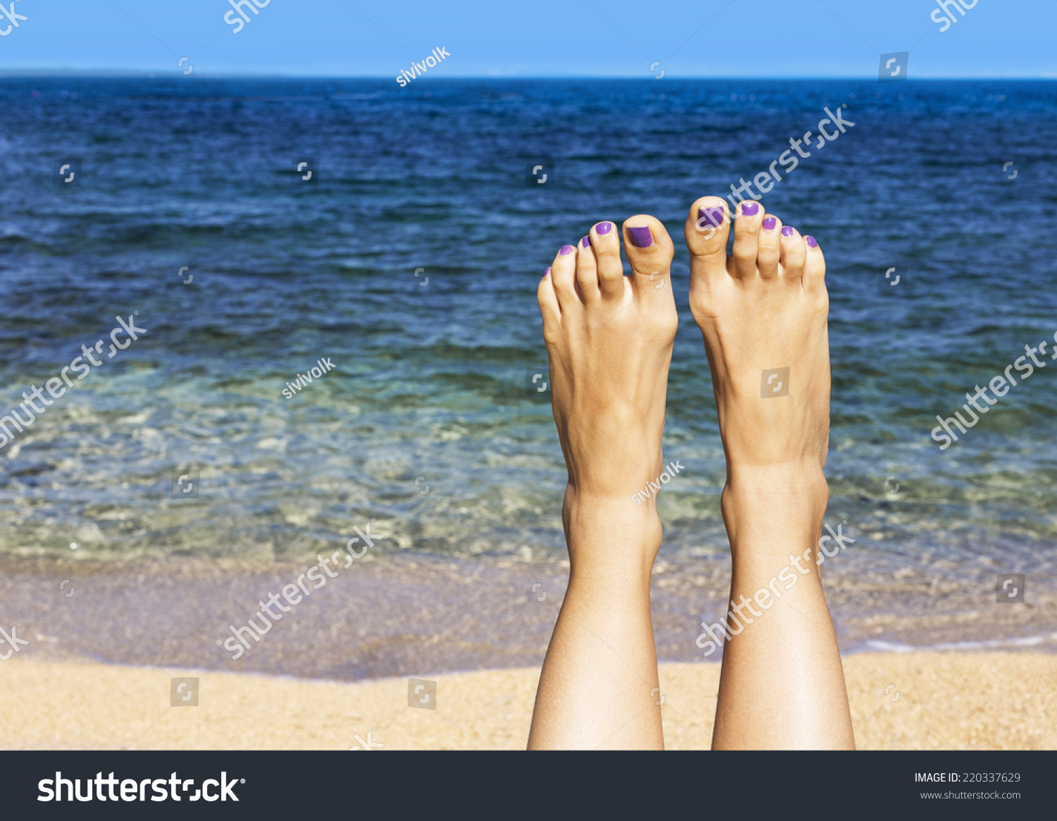 Relaxing On Beach Legs Sexy Legs Stock Photo Shutterstock