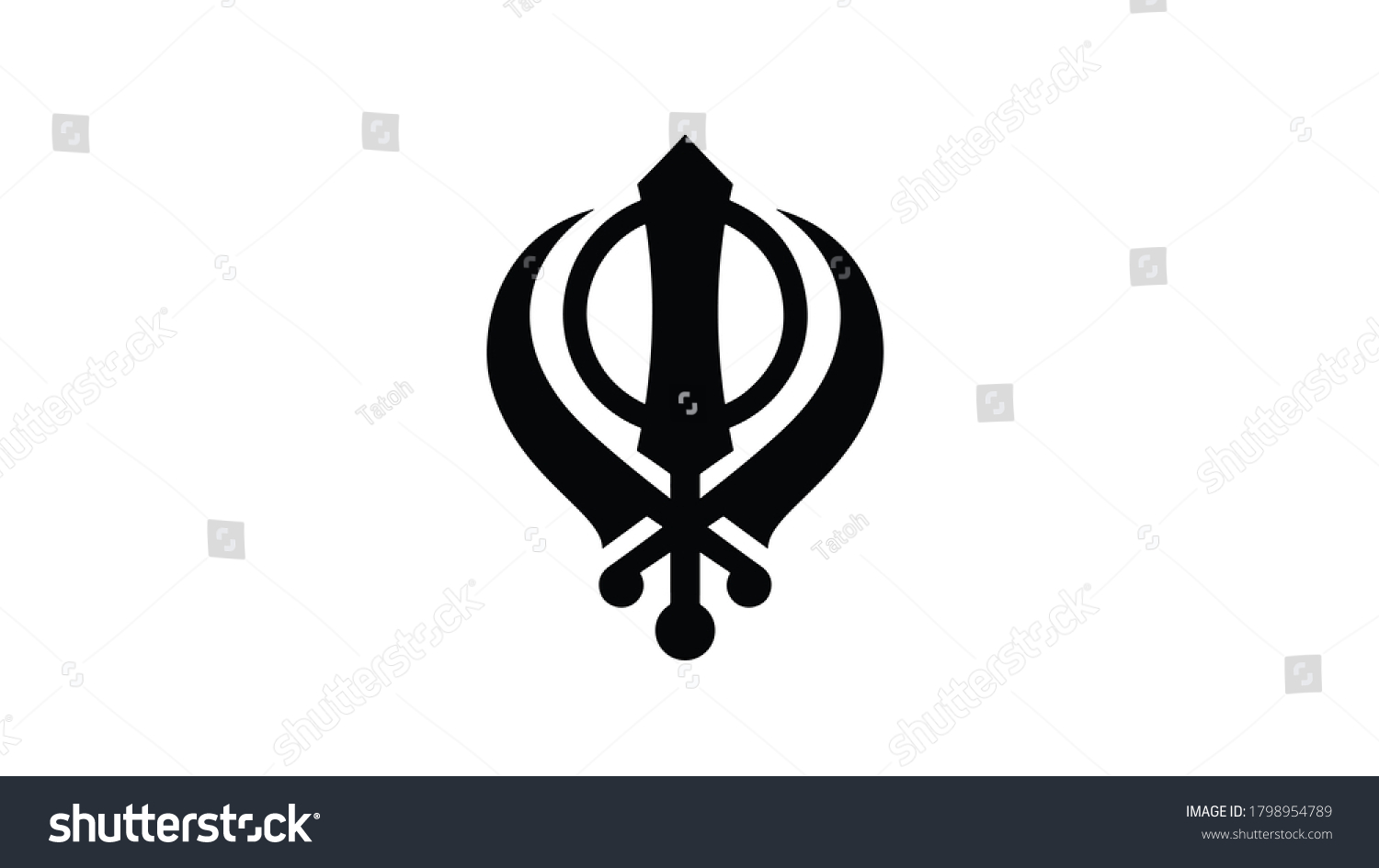 Religious Symbols Sikhism Sikh Symbols On Stock Illustration 1798954789 ...