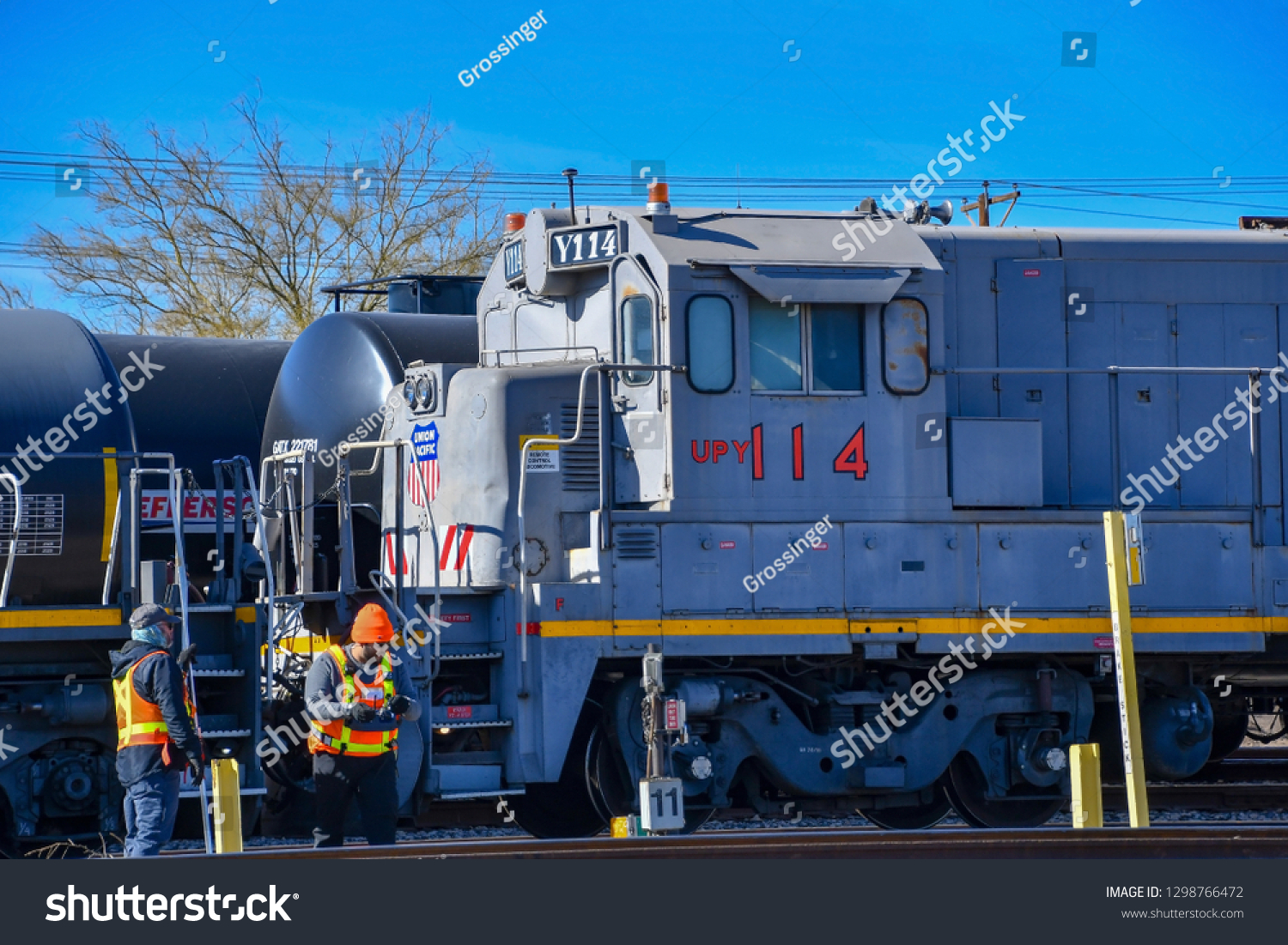 remote-controlled-railroad-car-converted-locomotive-stock-photo