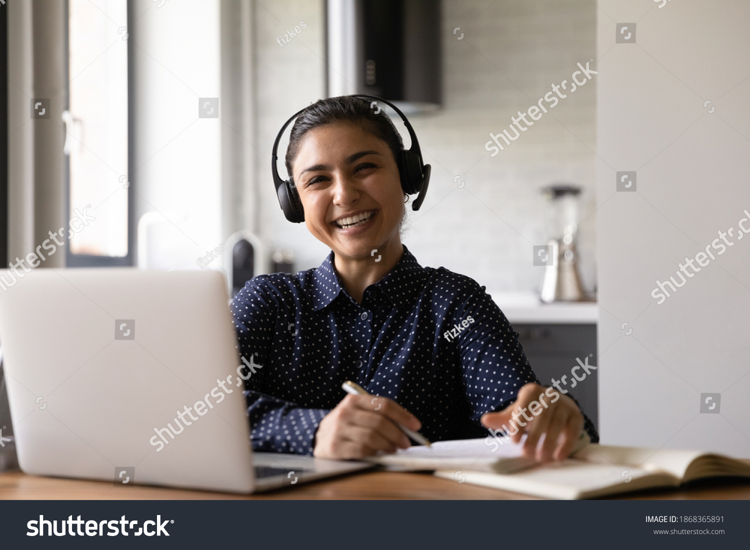 Remote Job Learning Portrait Happy Young Stock Photo (Edit Now) 1868365891