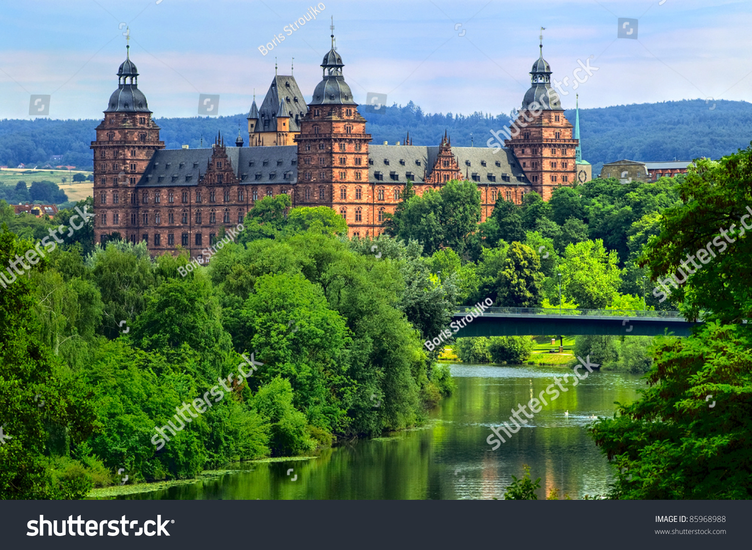 Renaissance Palace In Aschaffenburg On Main, Germany Stock Photo