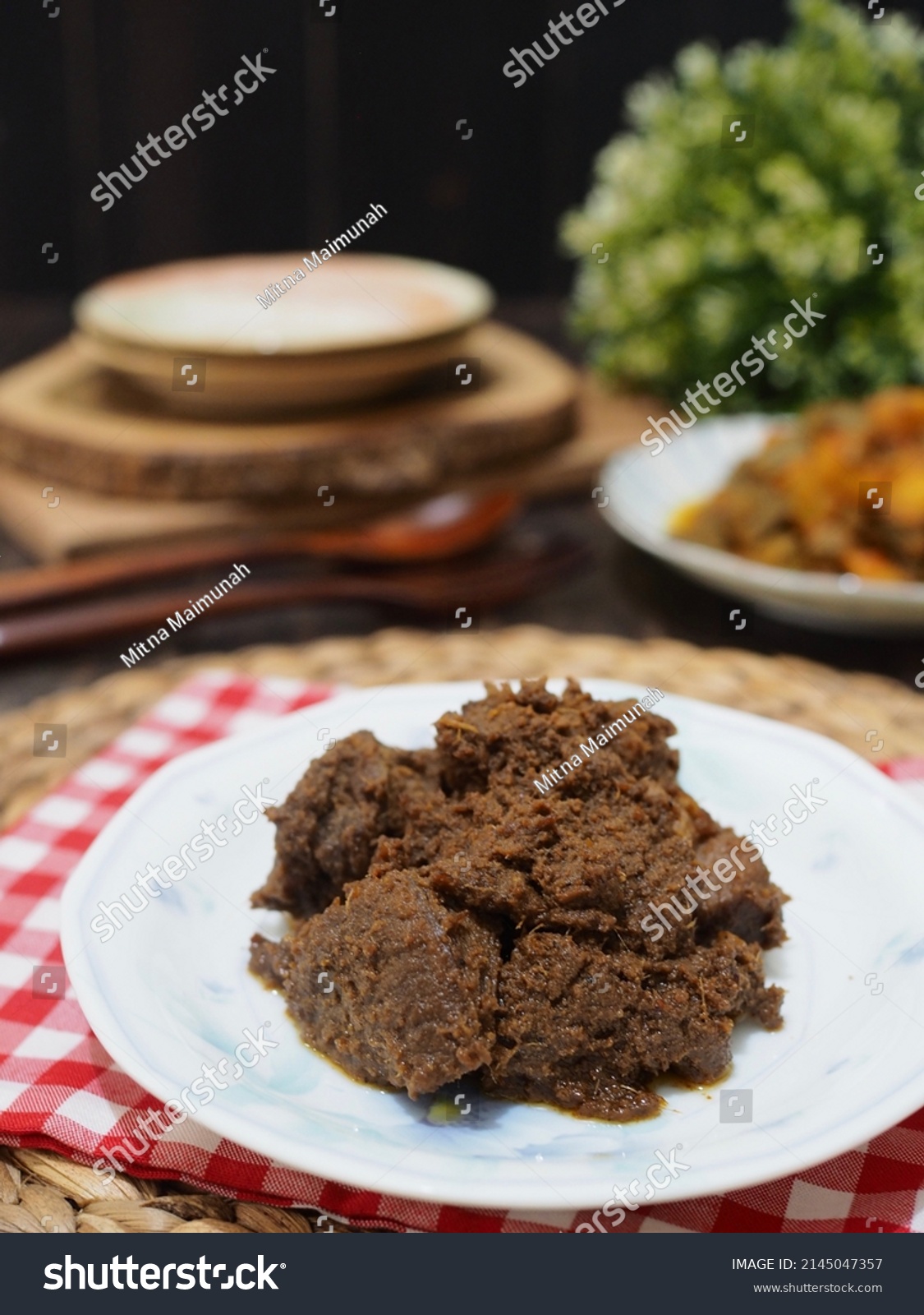 Rendang Indonesian Spicy Beef Dish Originating Stock Photo 2145047357 Rendang Indonesian Spicy Beef Dish Originating Stock Photo 2145047357