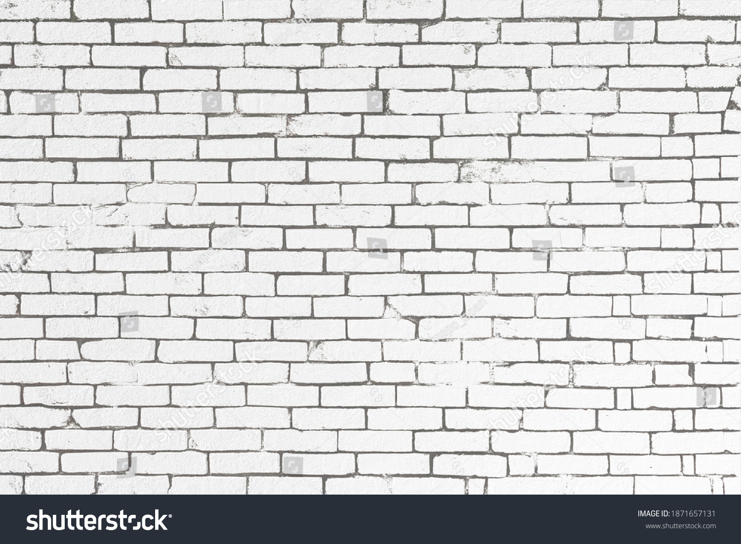 Rendered Image White Brick Wall Stock Photo 1871657131 | Shutterstock