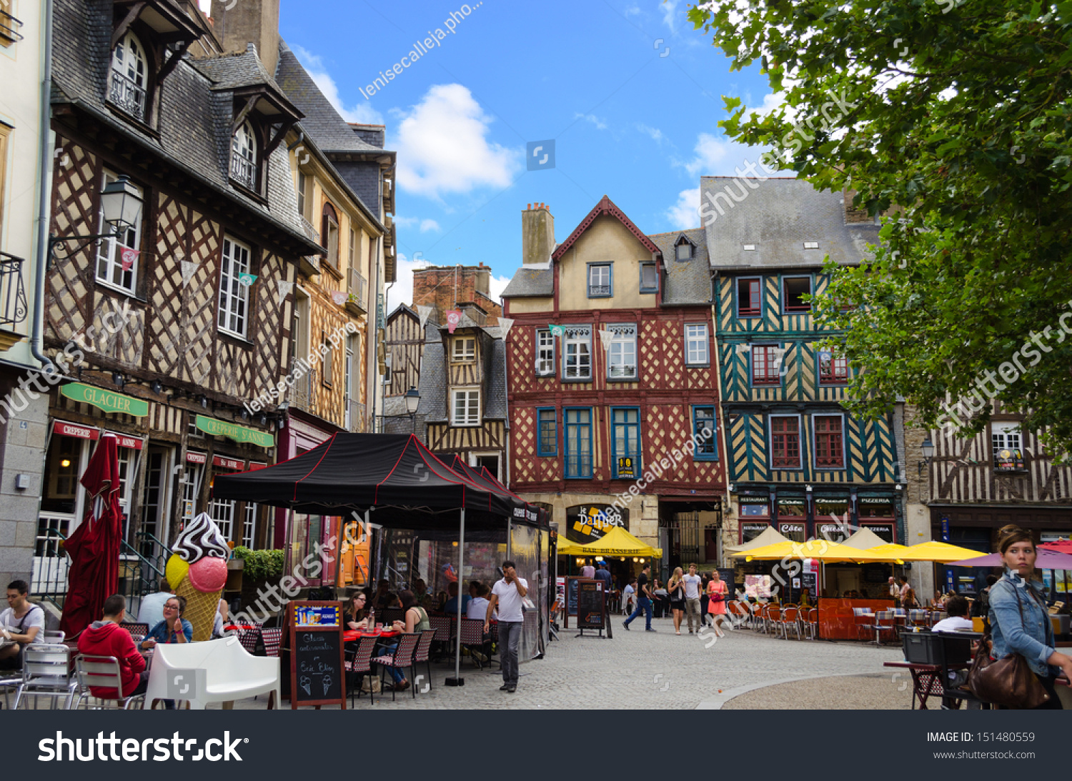 Rennes July 31 Place Sainte Anne Stock Photo Edit Now 151480559