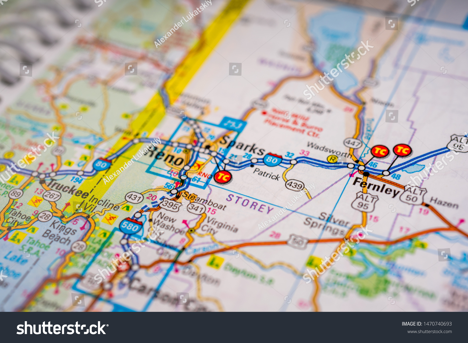 Reno Usa Map Atlas Travel Background Stock Photo 1470740693 | Shutterstock