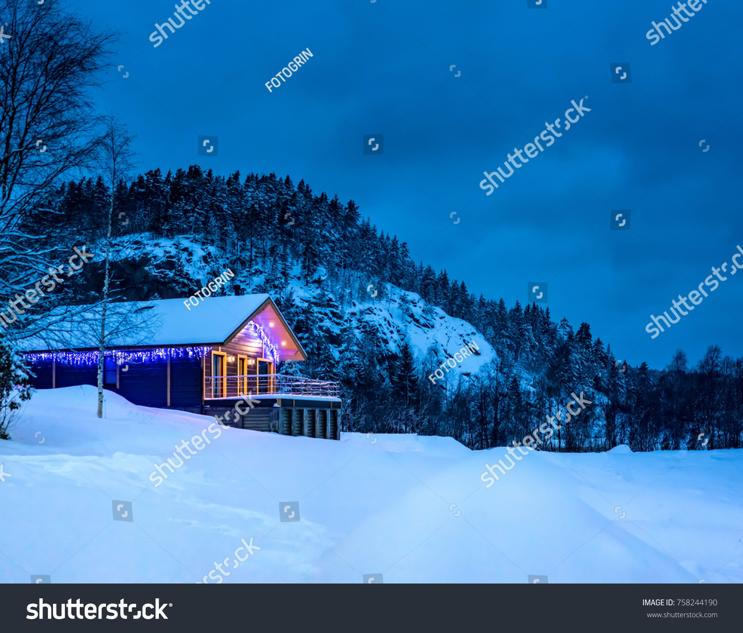 Rent Cottages New Years Holidays Stock Photo Edit Now 758244190