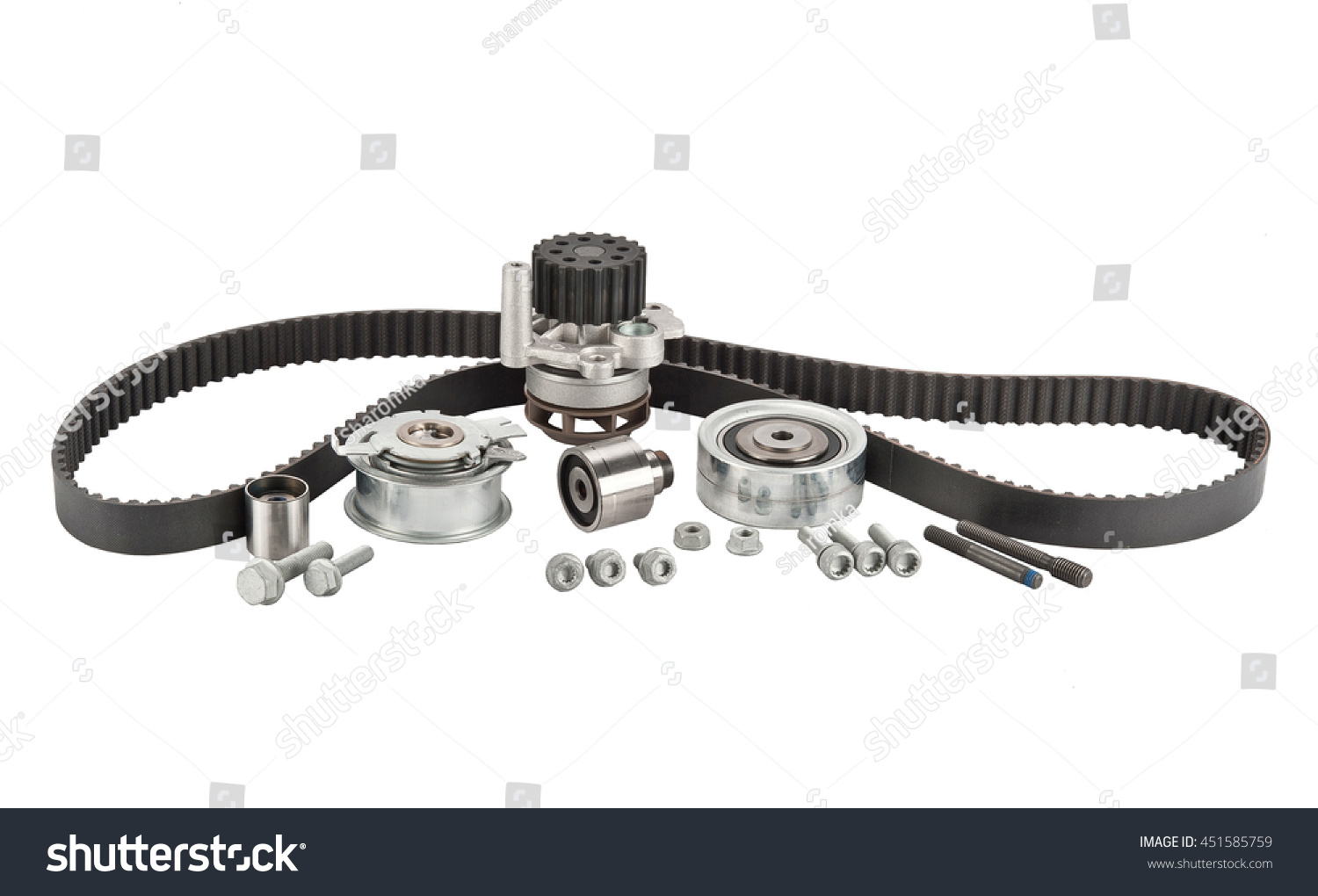 Repair Kit Timing Belt Rollers Tensioner Stock Photo 451585759 ...