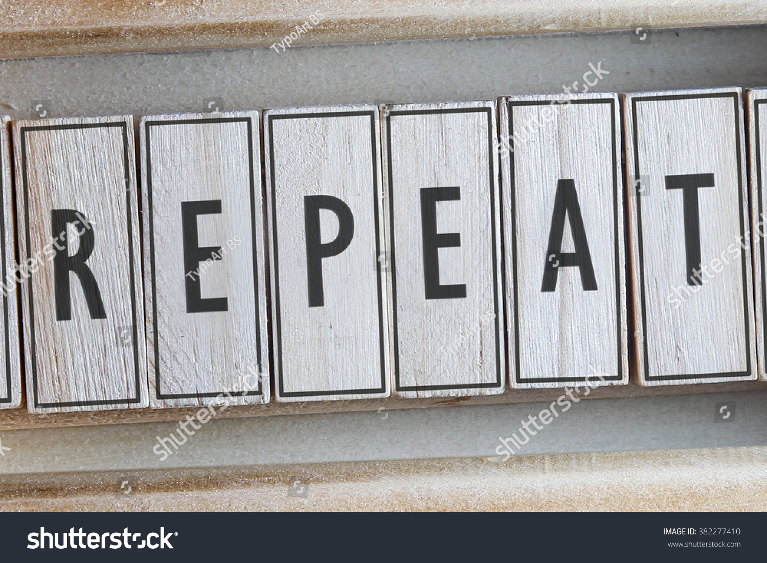 Repeat Word On Wood Blocks Concept Stock Photo 382277410  Shutterstock