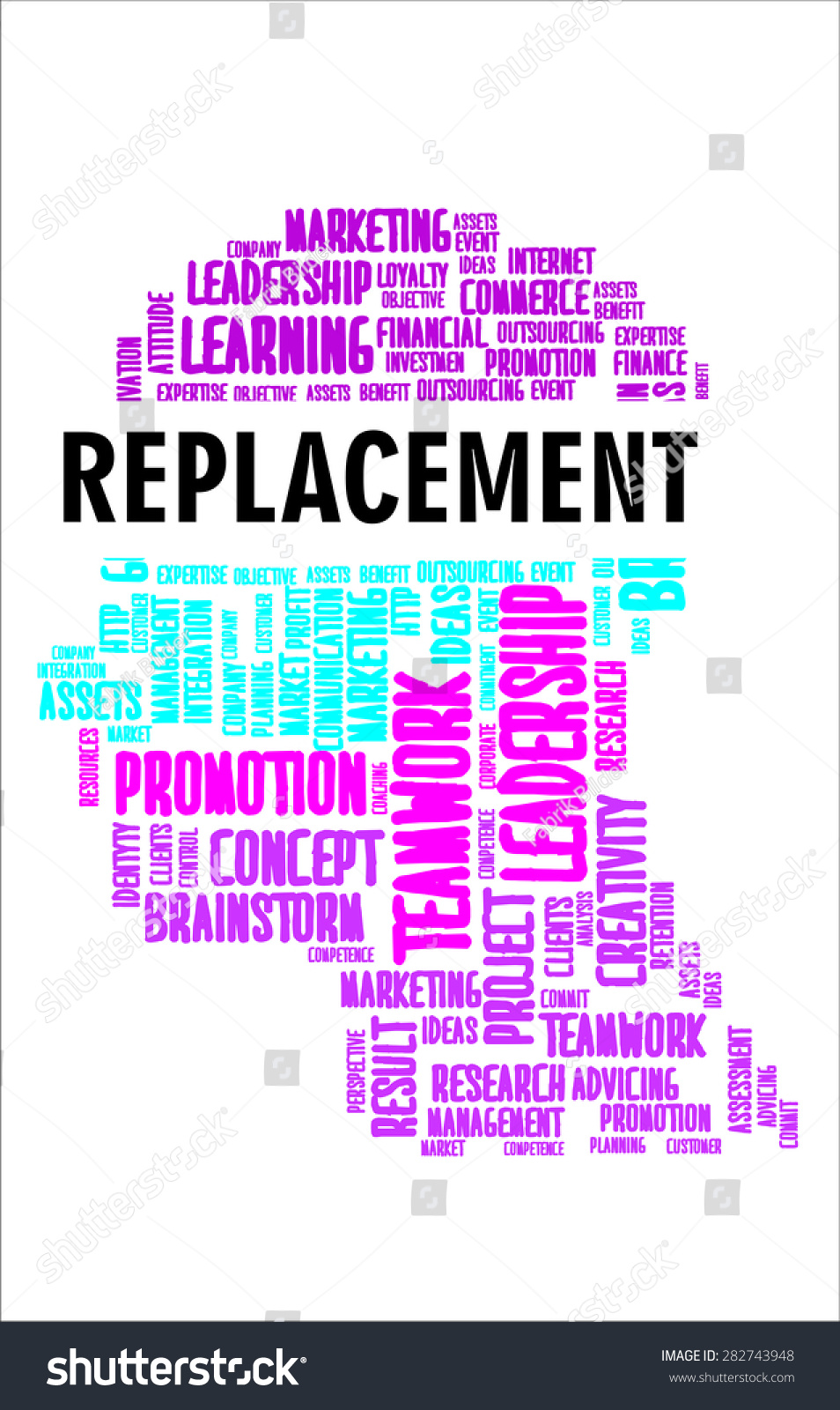 replacement-word-concept-head-shape-stock-illustration-282743948