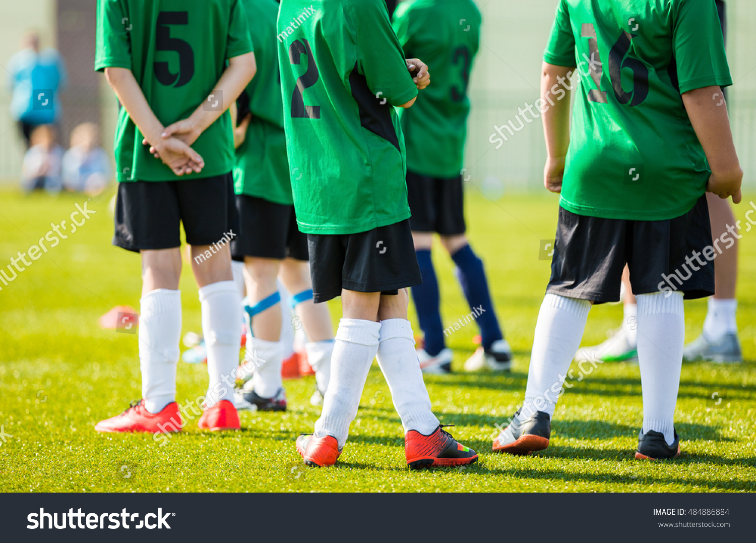 Reserve Soccer Players On Team Bench Stock Photo Edit Now 484886884