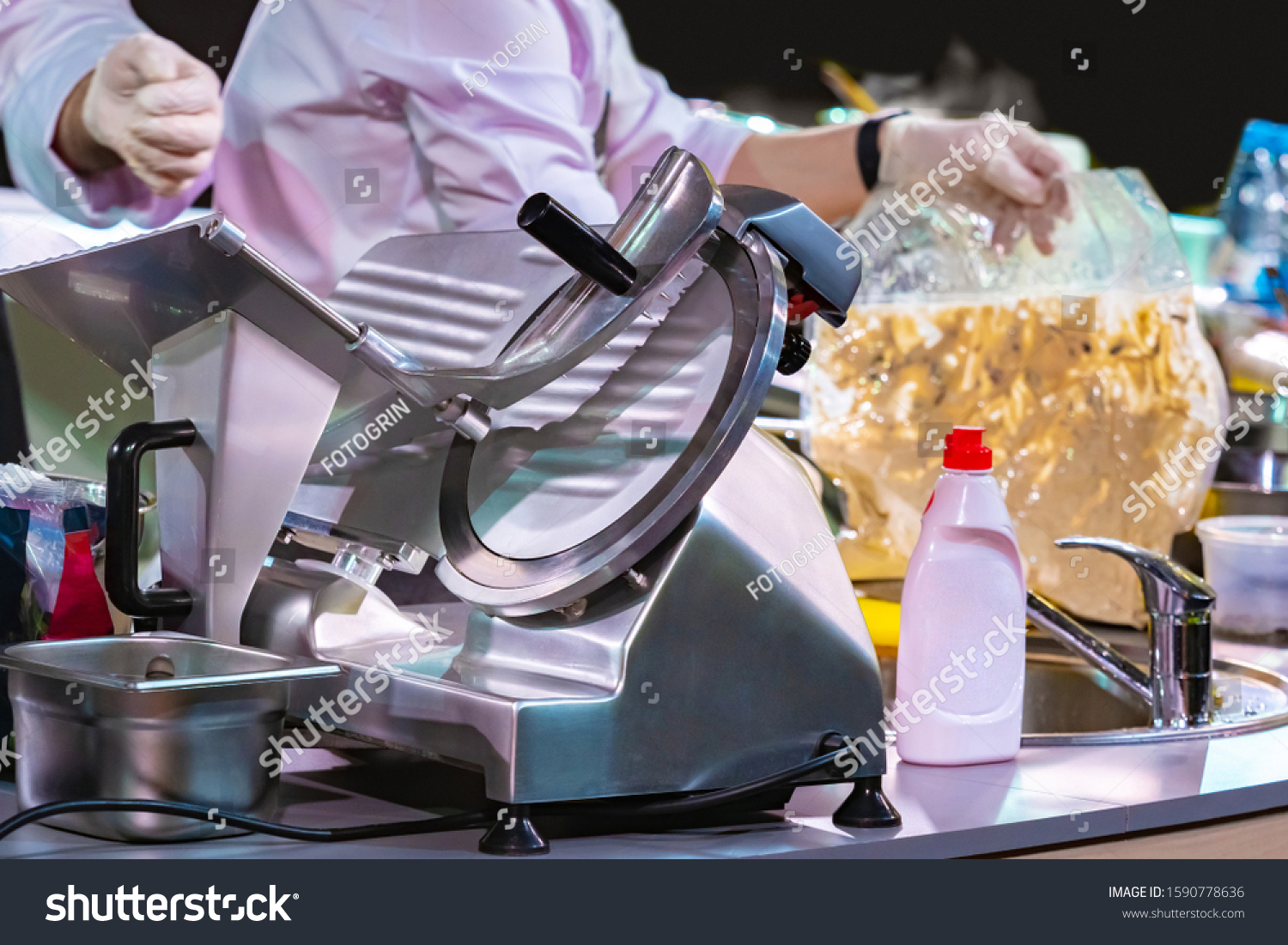 Restaurant Kitchen Kitchen Appliances Made Stainless Stock Photo