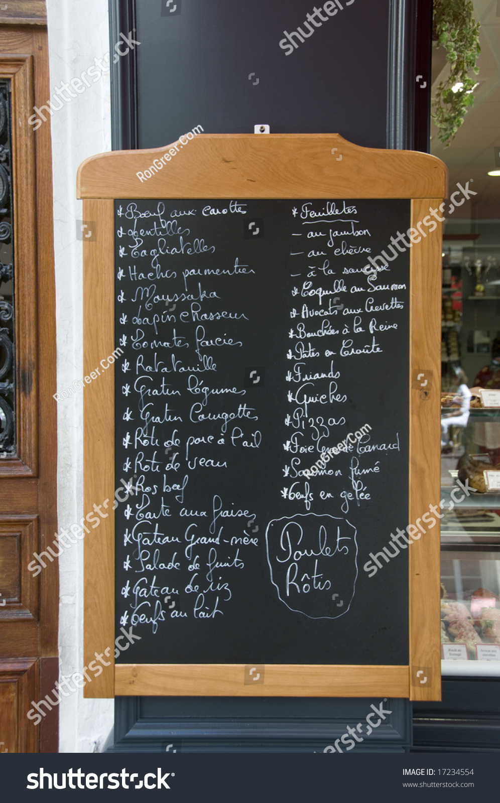 Restaurant Menu Board, Paris, France Stock Photo 17234554 : Shutterstock