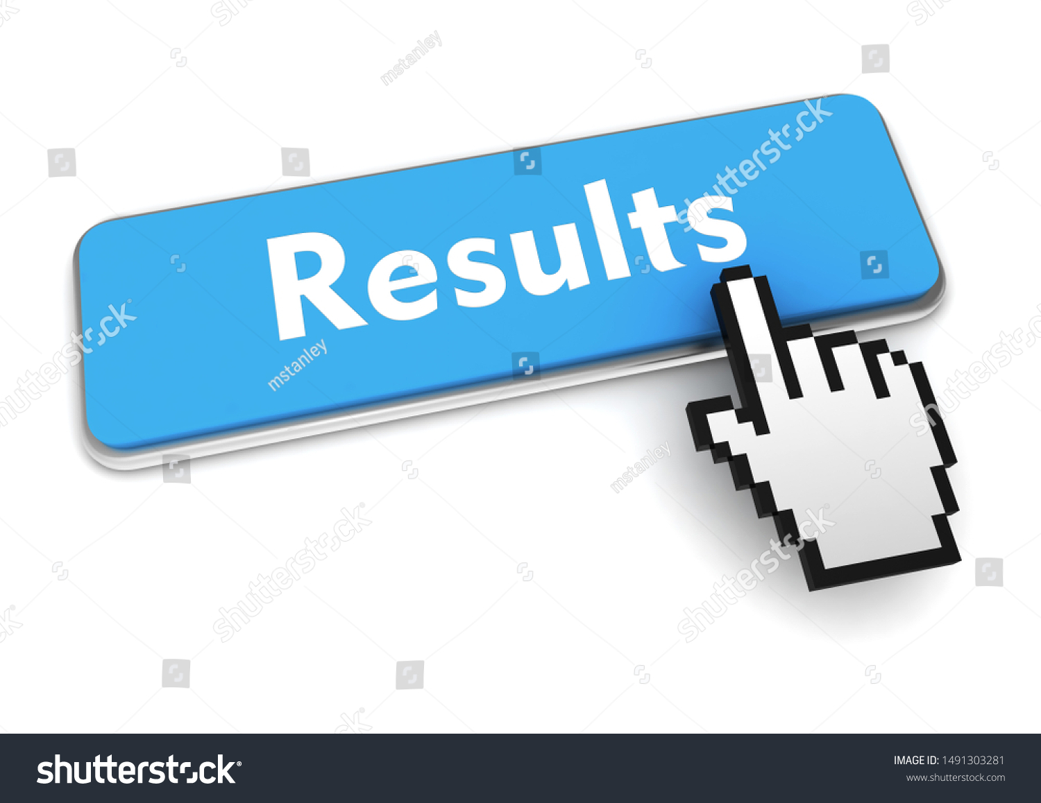 Results Push Button Concept 3d Illustration Stock Illustration 1491303281