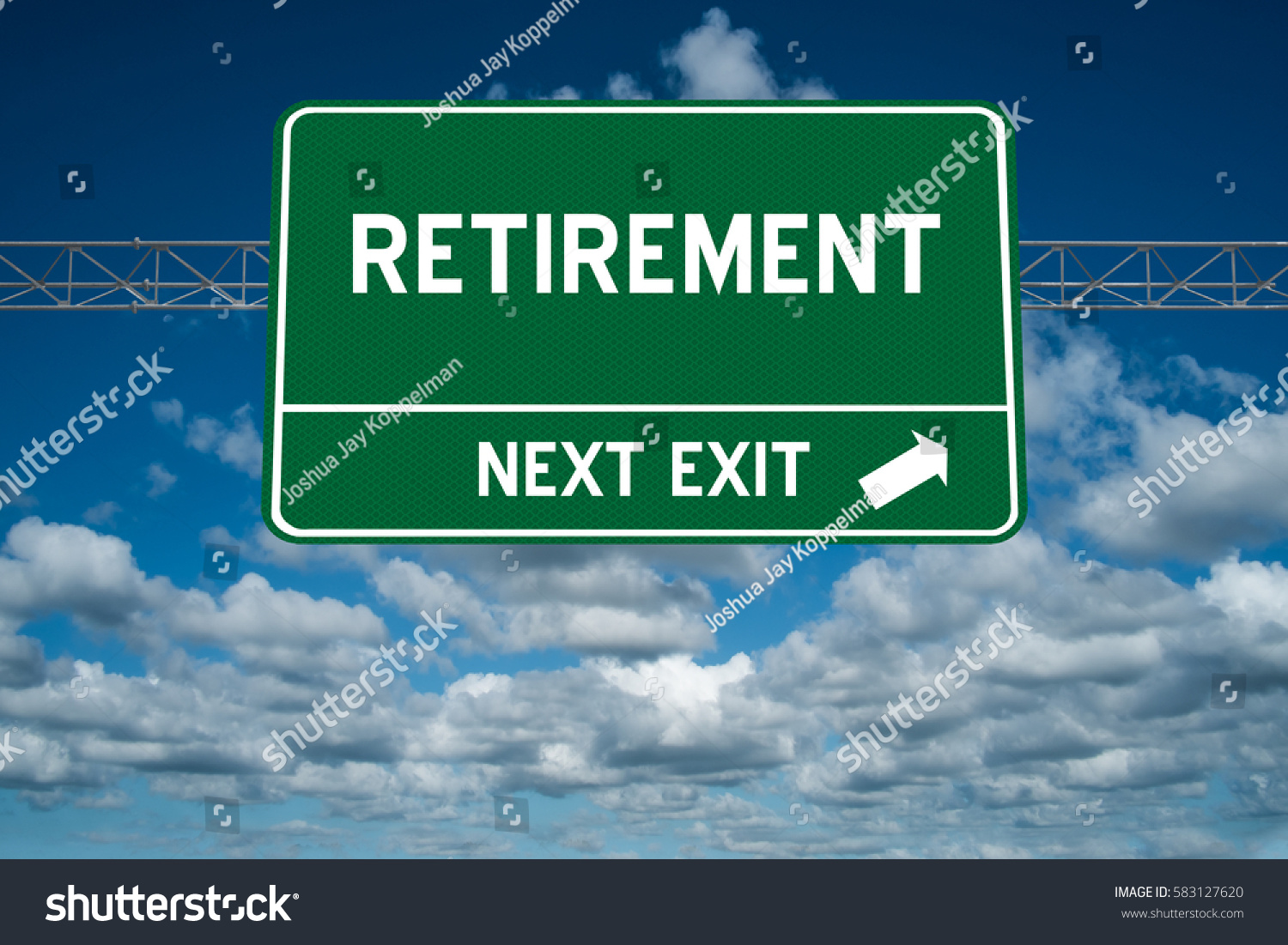 Retirement Next Exit Highway Sign On Stock Photo 583127620 | Shutterstock