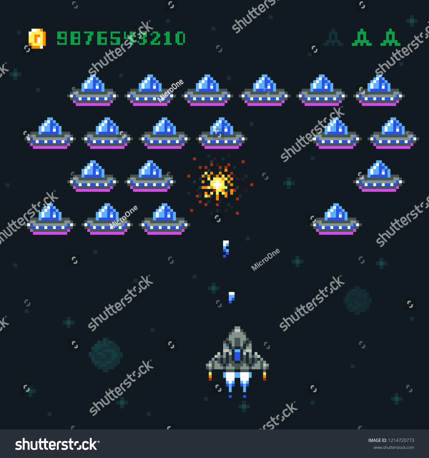 572 Space invaders pixel Images, Stock Photos & Vectors | Shutterstock