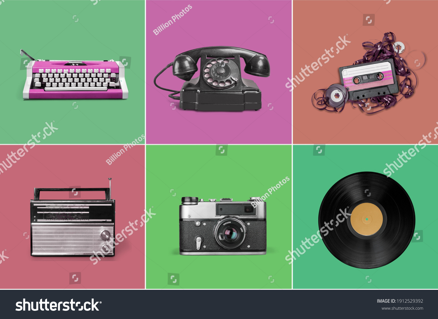 Retro Electronics Set Nostalgic Old Objects Stock Photo (Edit Now ...