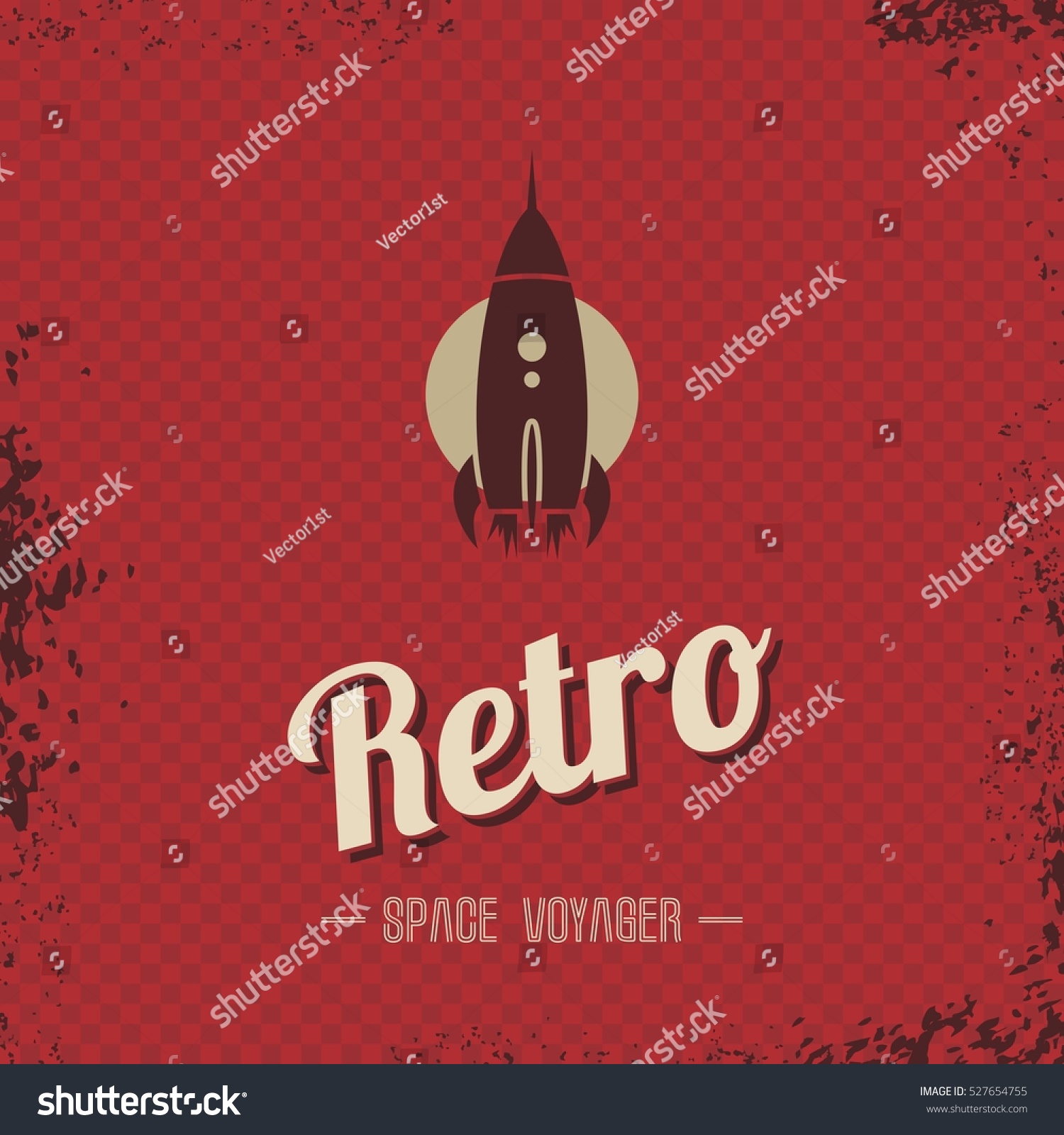 Retro Space Rocket Stock Illustration 527654755 | Shutterstock