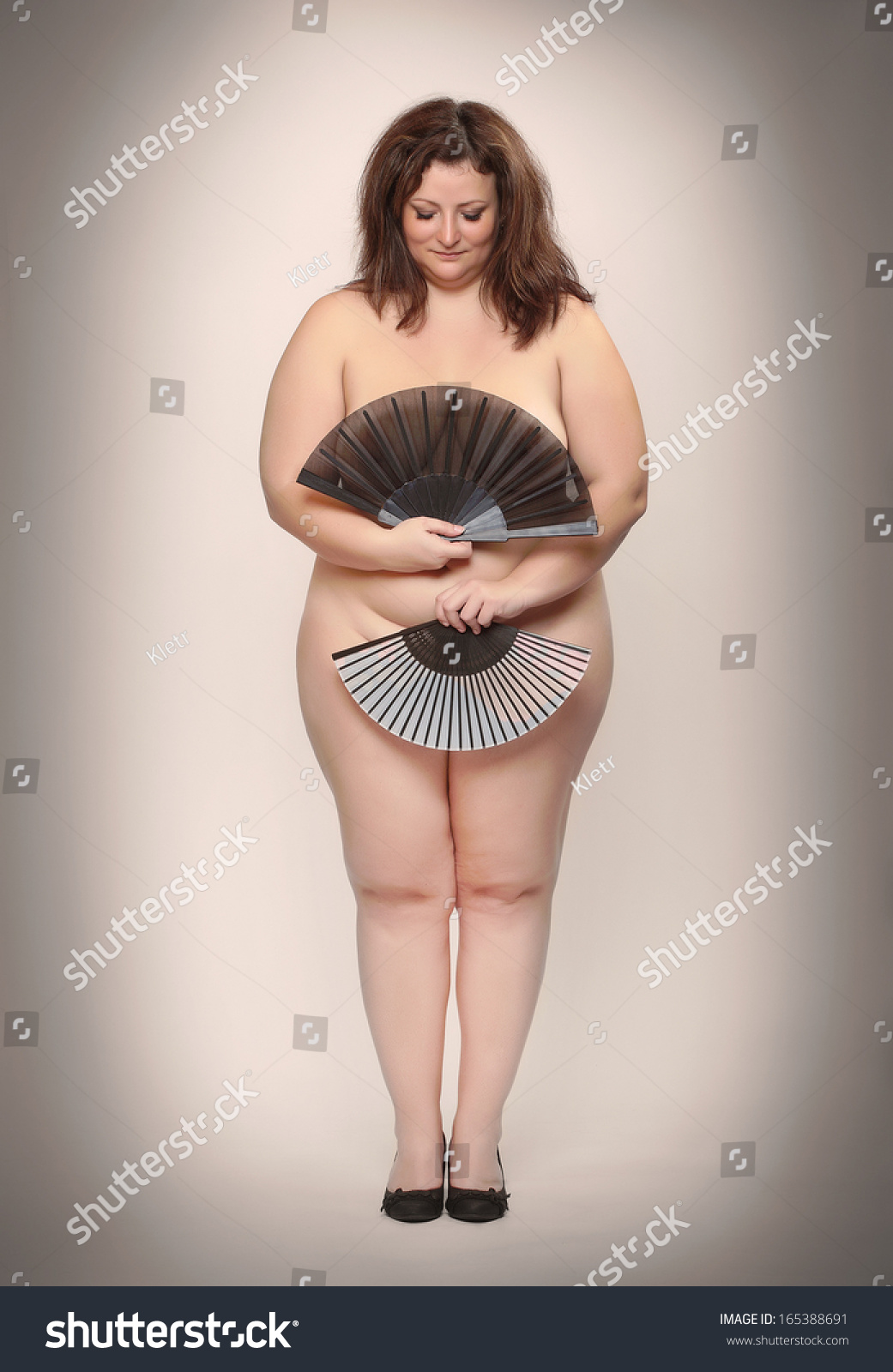 A girl that used to be overweight naked