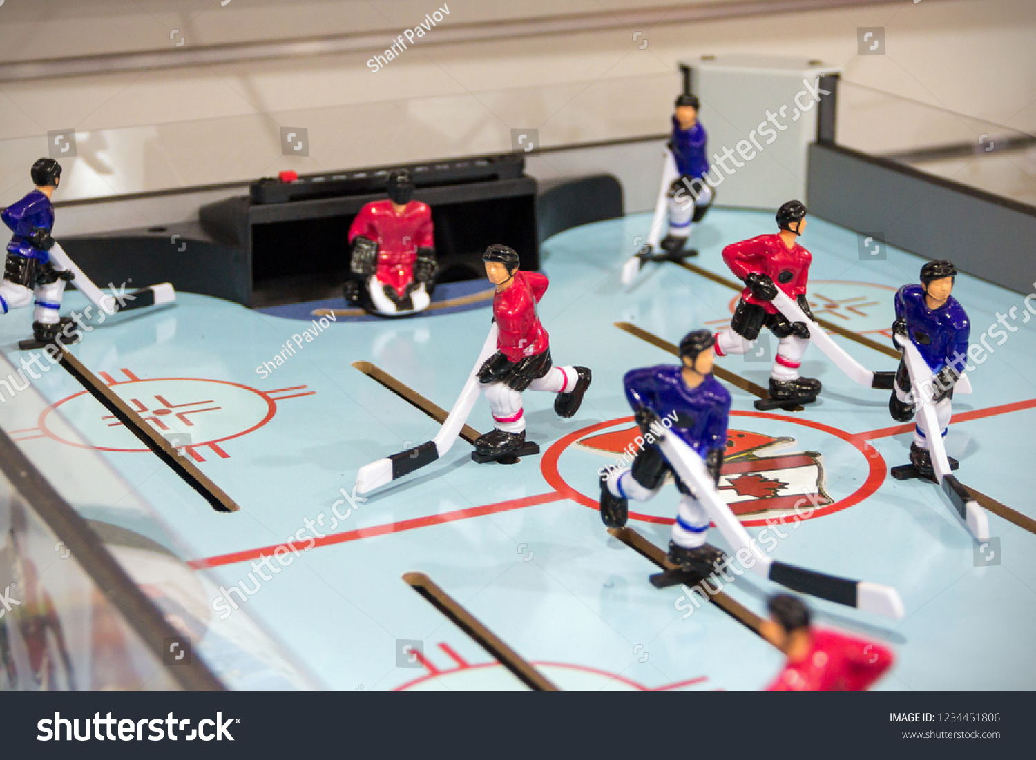 Retro Table Hockey Game Stock Photo Edit Now 1234451806