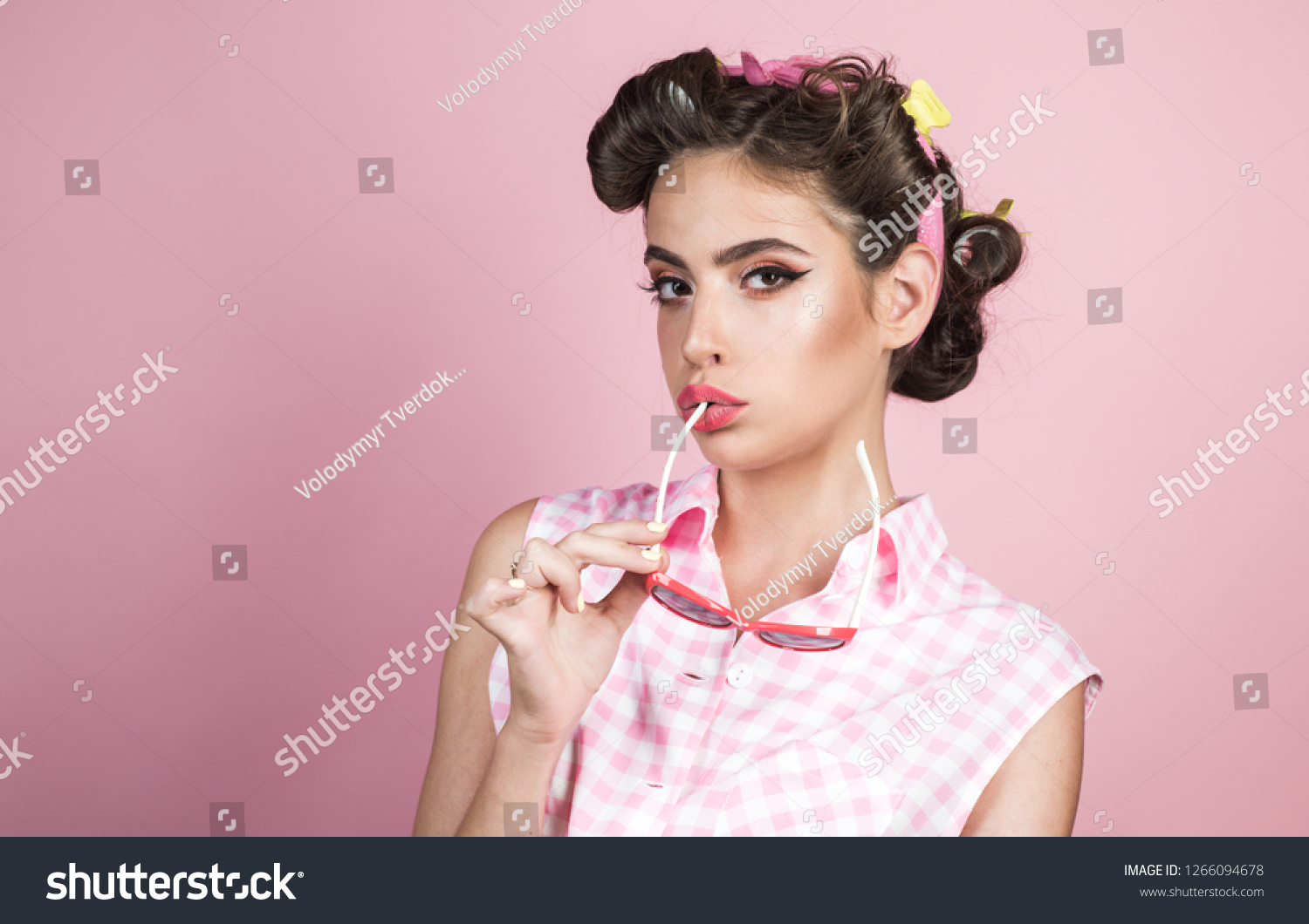 Retro Woman Fashion Makeup Beauty Salon Stock Photo Edit Now