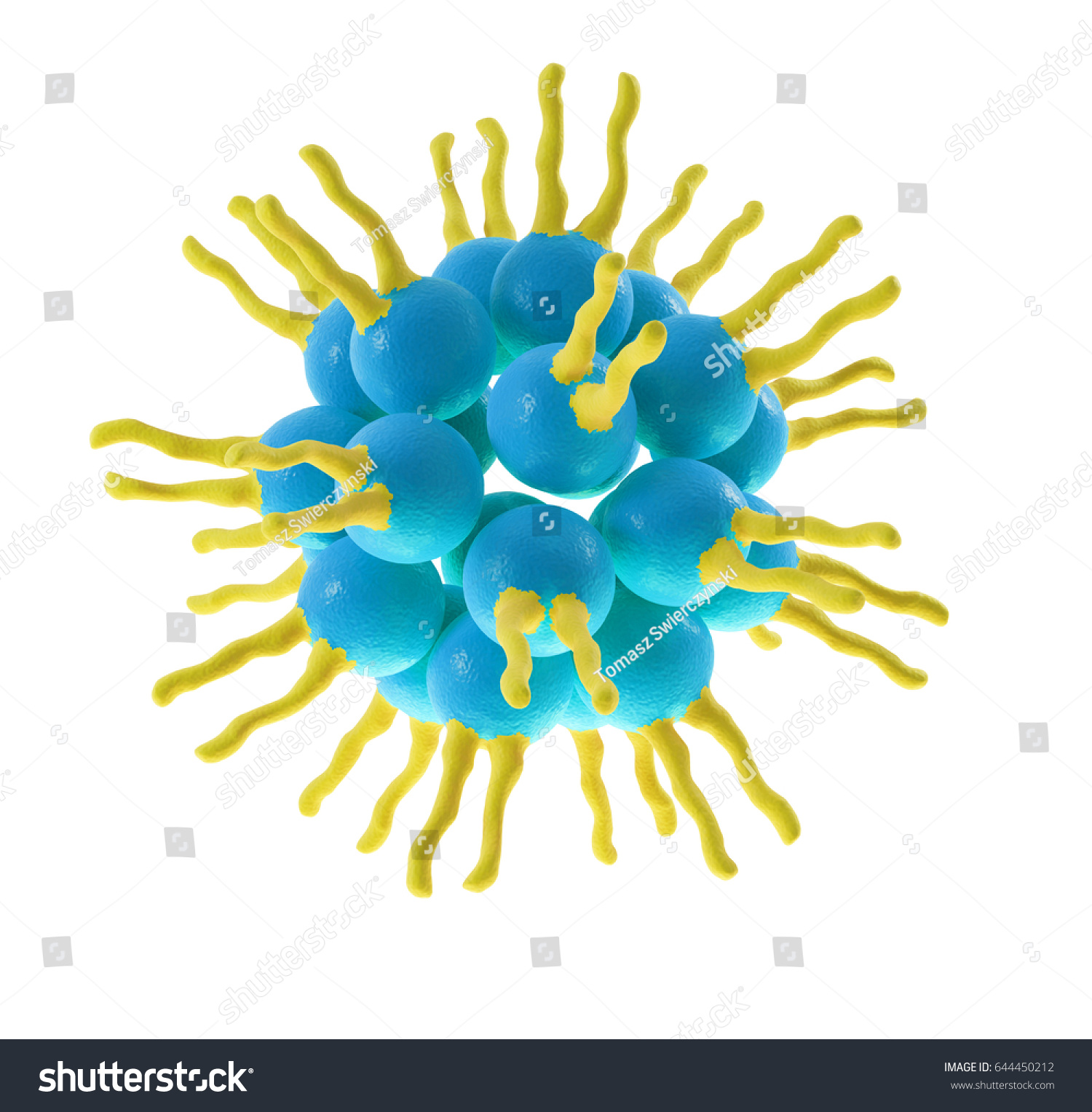 Reverse Micelle Liposome 3d Illustration On Stock Illustration 644450212