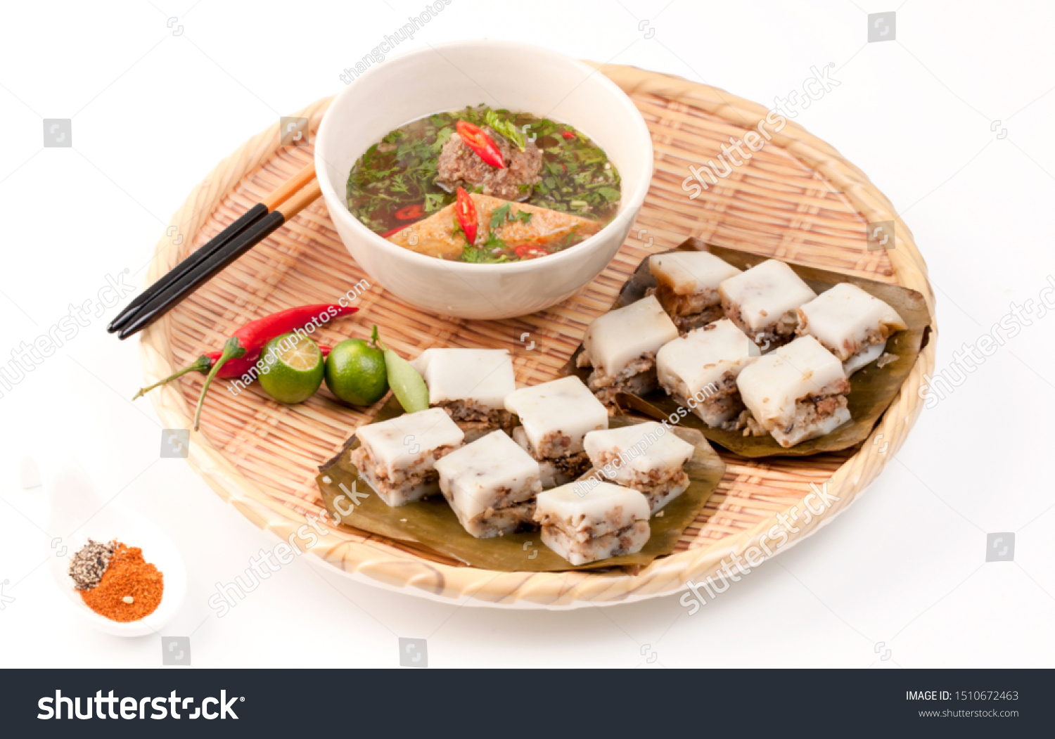 Rice Cake Minced Meat Mushroom Stock Photo Edit Now