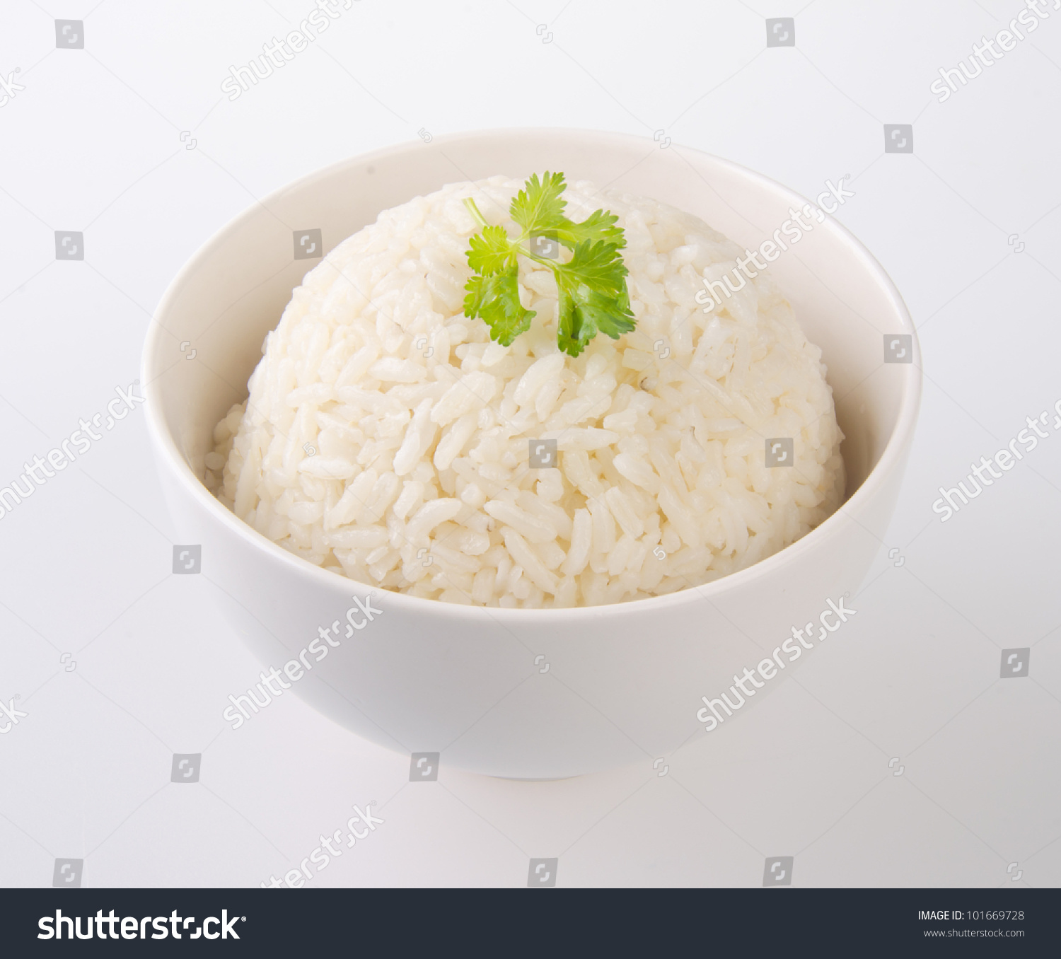 Rice Isolated On White Background Stock Photo 101669728 : Shutterstock