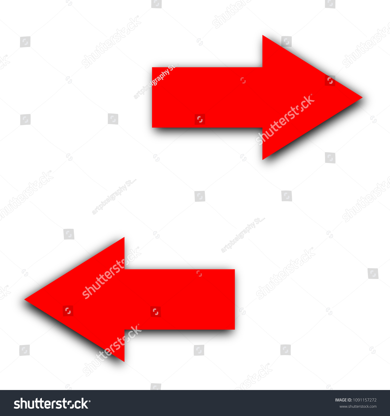 Right Left Arrow Symbol Stock Illustration 1091157272