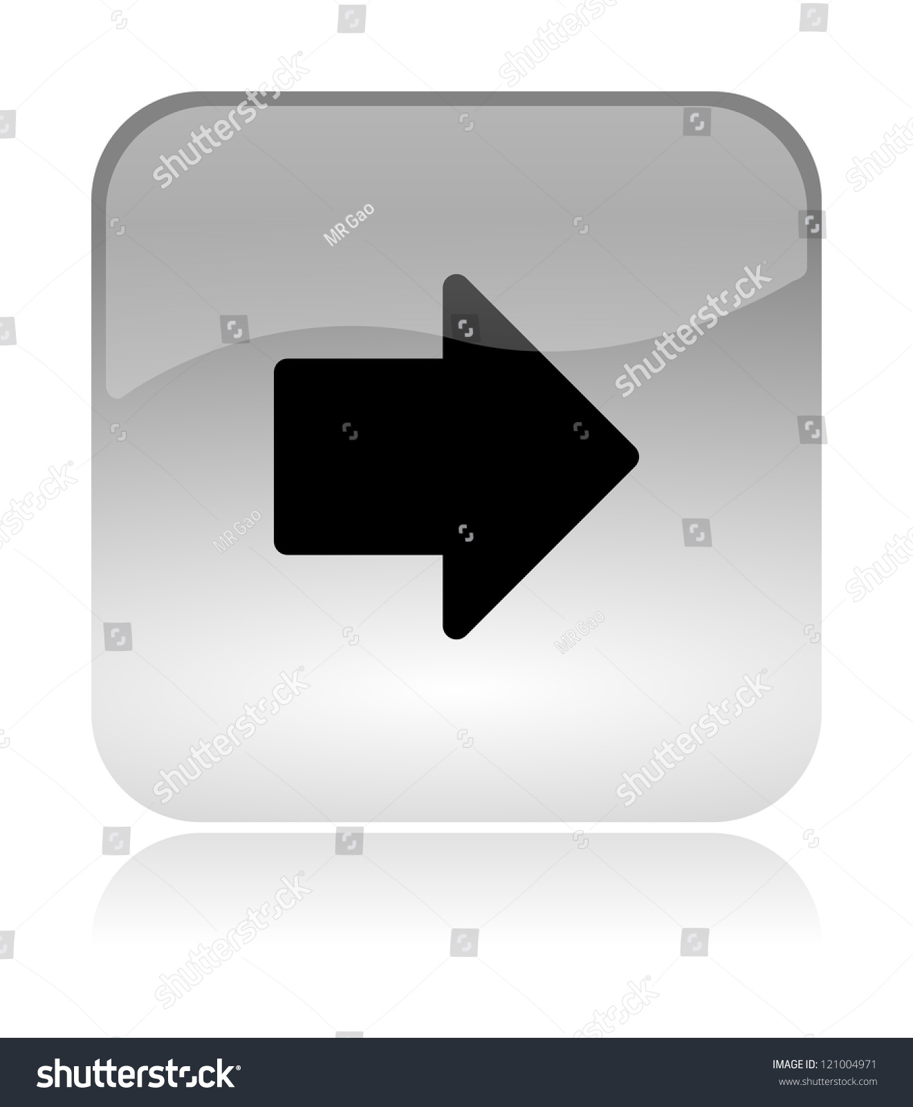 Right Arrow Next White Transparent Glossy Stock Illustration 121004971 ...