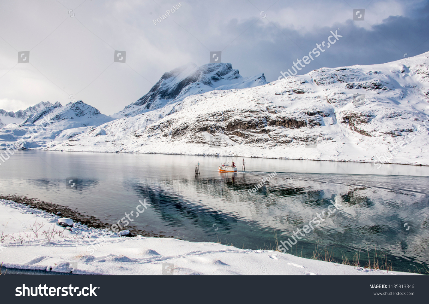 Right Triangle Shape Snowy Rocky Mountain Stock Photo Edit Now