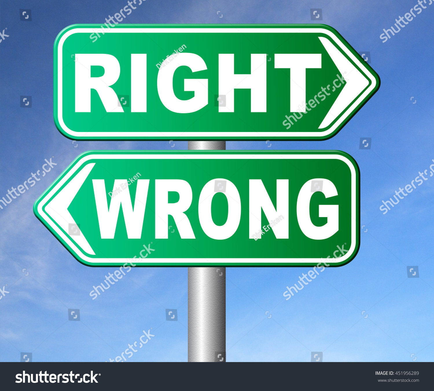 Right Wrong Answer Decision Morally Good Or Bad Moral Dilemma Difficult ...