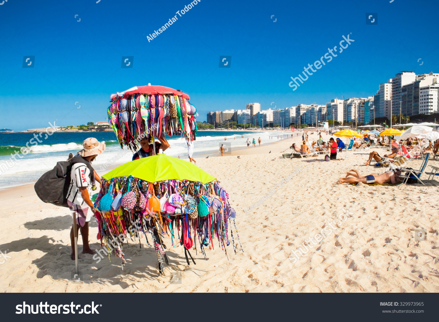 Rio De Janeiro, Brazil - April 28, 2015: Brazilian Street Vendors Sells ...