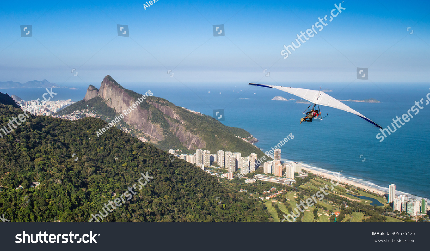 Rio De Janeiro Brazil Hang Gliding Stock Photo (Edit Now) 305535425