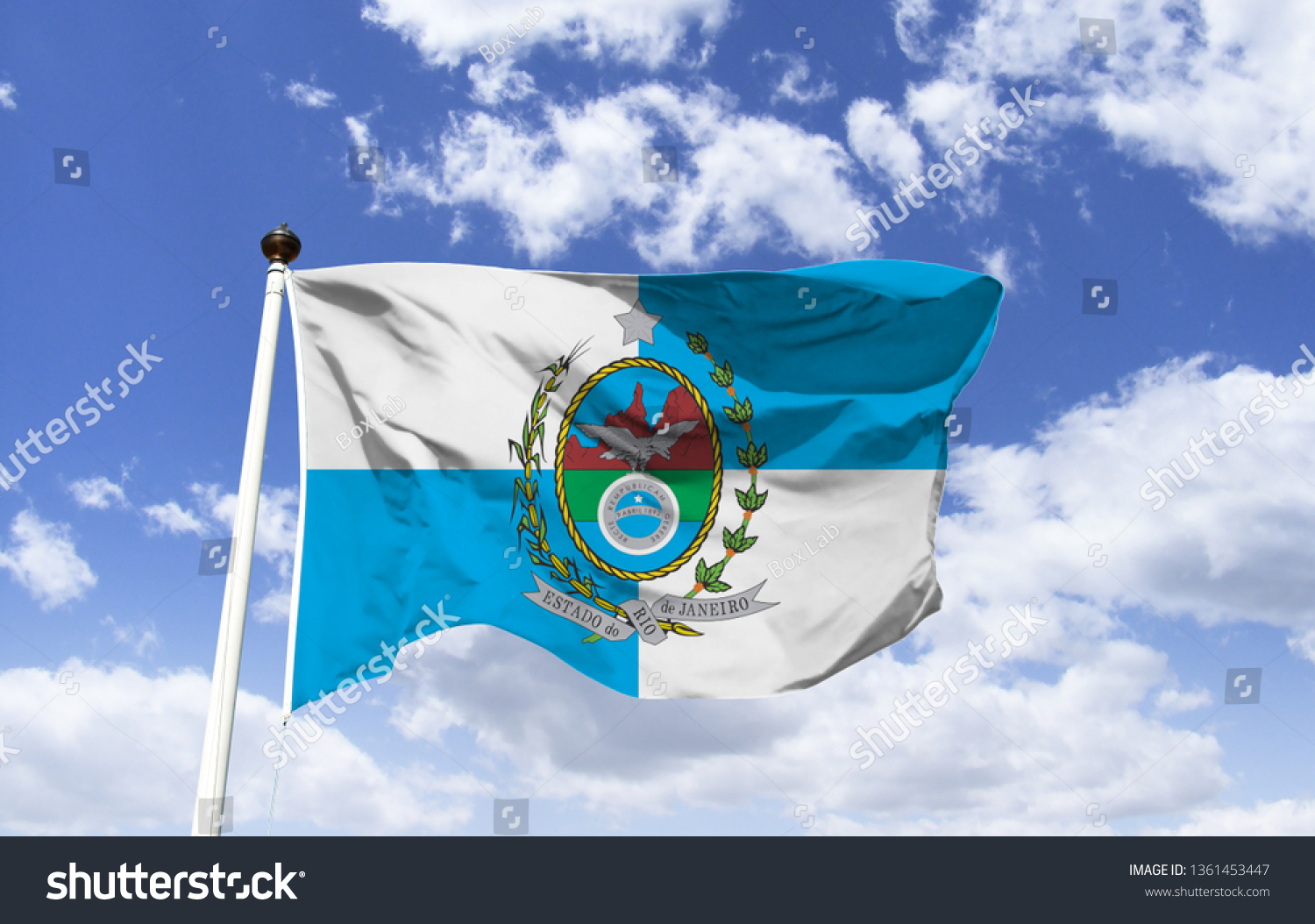 Rio De Janeiro Flag Fluttering Wind Stock Photo Edit Now