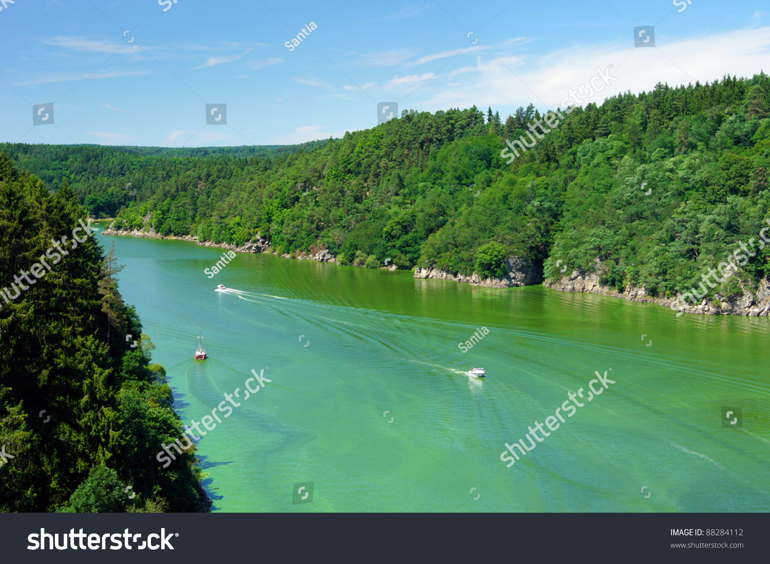 River Infested Bluegreen Algae Stock Photo (Edit Now) 88284112
