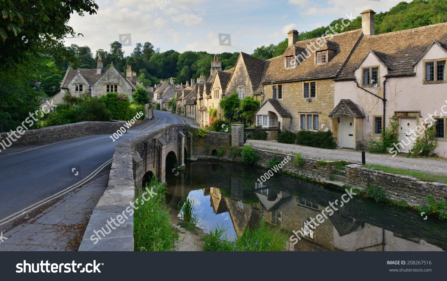 Riverside View In A Beautiful English Village - Namely Castle Combe In ...