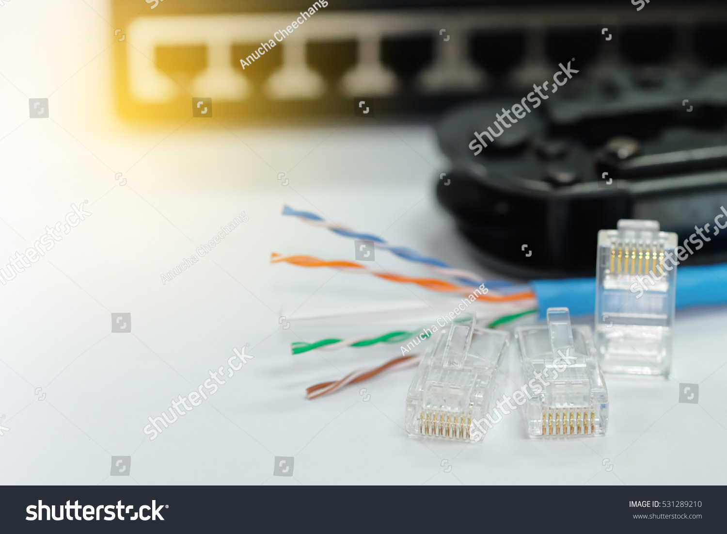 Rj45 Plug Network Cable Blur Tool Stock Photo 531289210 Shutterstock