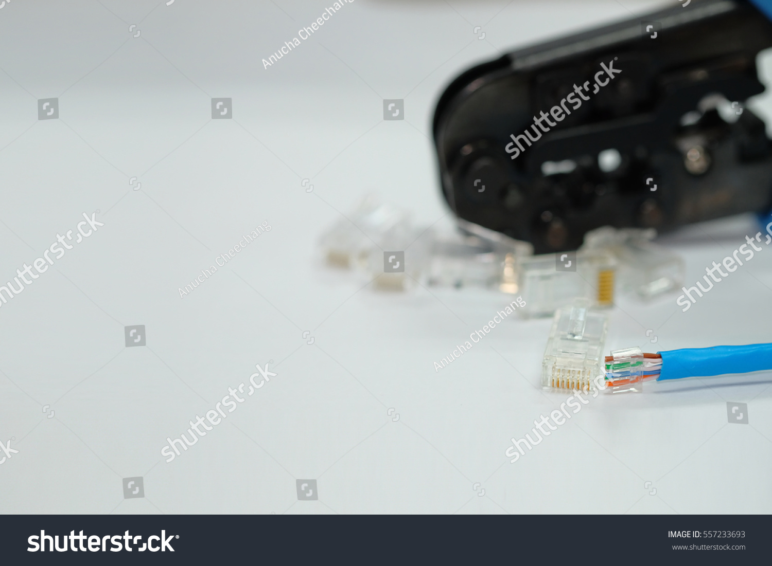 Rj45 Plug Network Cable Blur Tool Stock Photo 557233693 Shutterstock