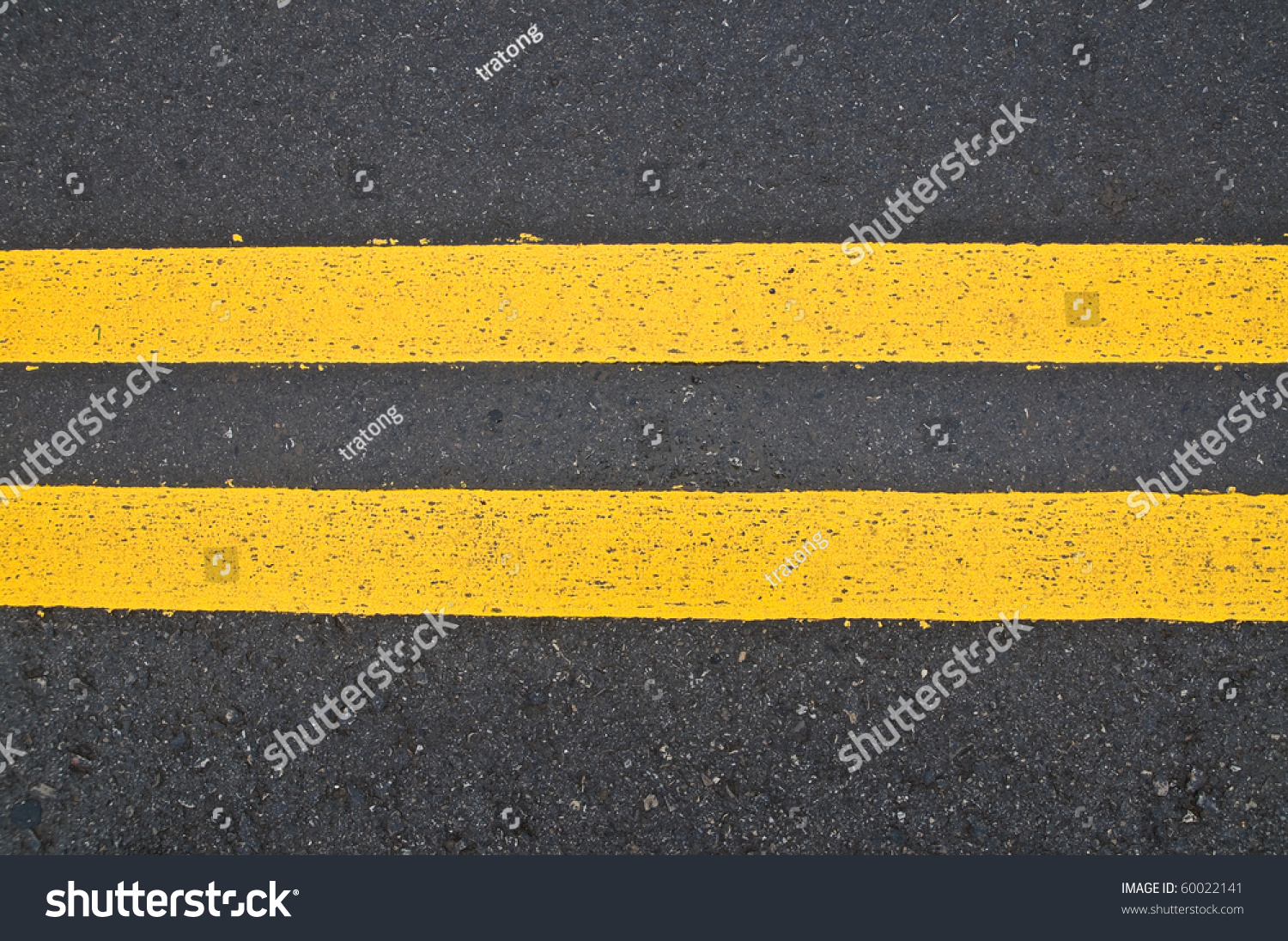 Road Marking - Double Yellow Lines Stock Photo 60022141 : Shutterstock