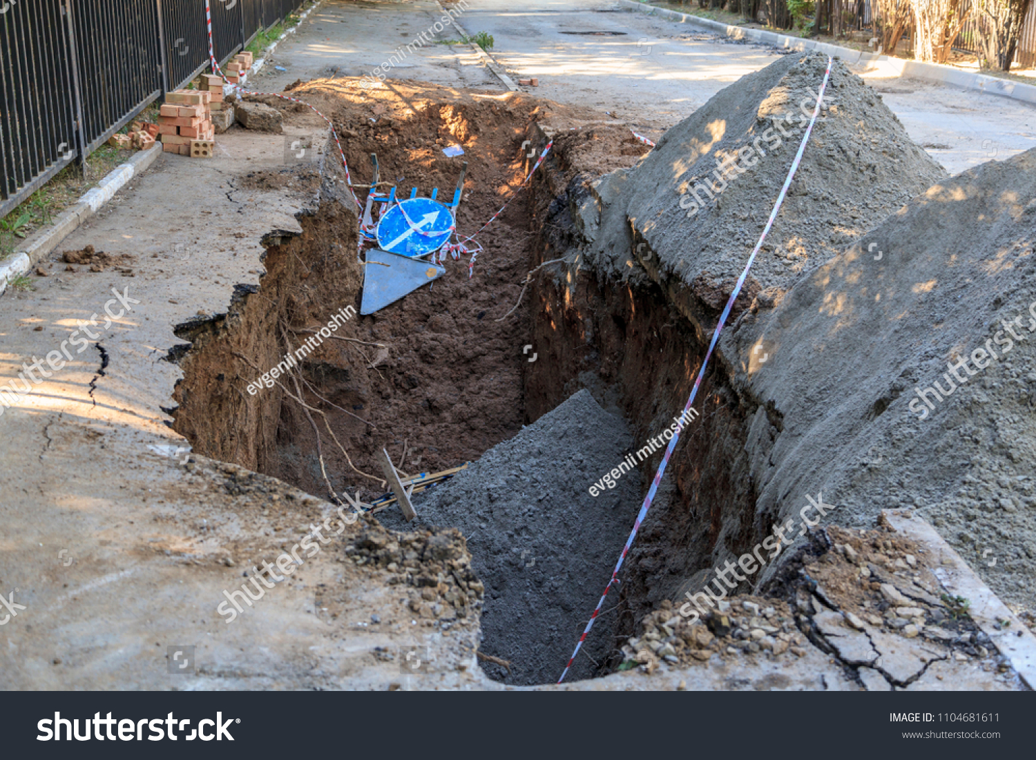 Road Repair Big Dip Asphalt Driveway Stock Photo (Edit Now) 28