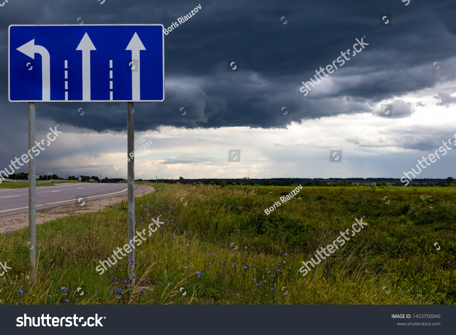 Road Sign Direction Movement Against Sky Stock Photo Edit Now