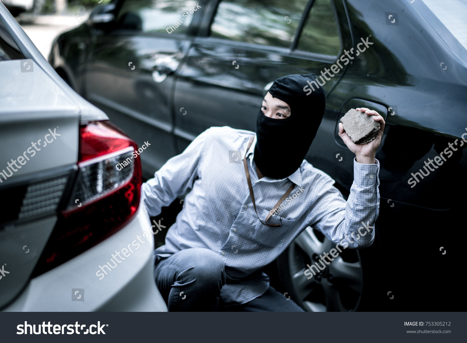 Download Robber Black Mask Car Robbery Crime Stock Photo Edit Now 753305212 PSD Mockup Templates