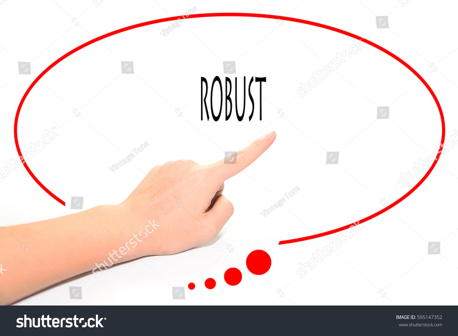 Robust Hand Writing Word Represent Meaning Stock Photo Edit Now