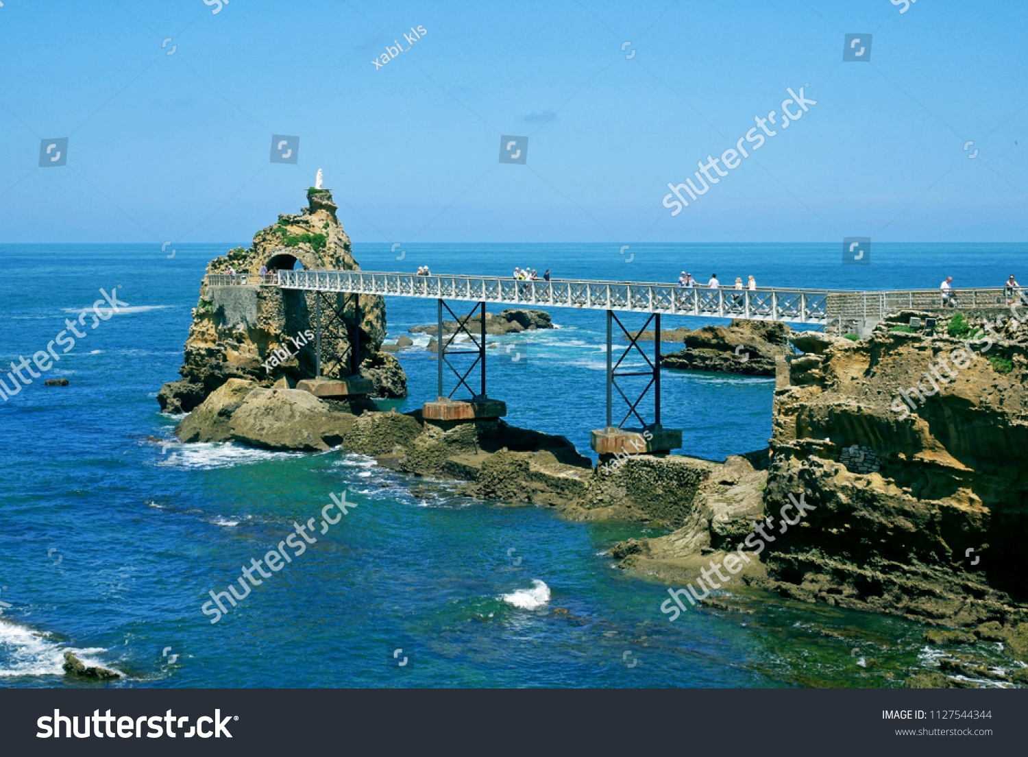 Rocher De La Vierge Biarritz France Stock Photo Edit Now