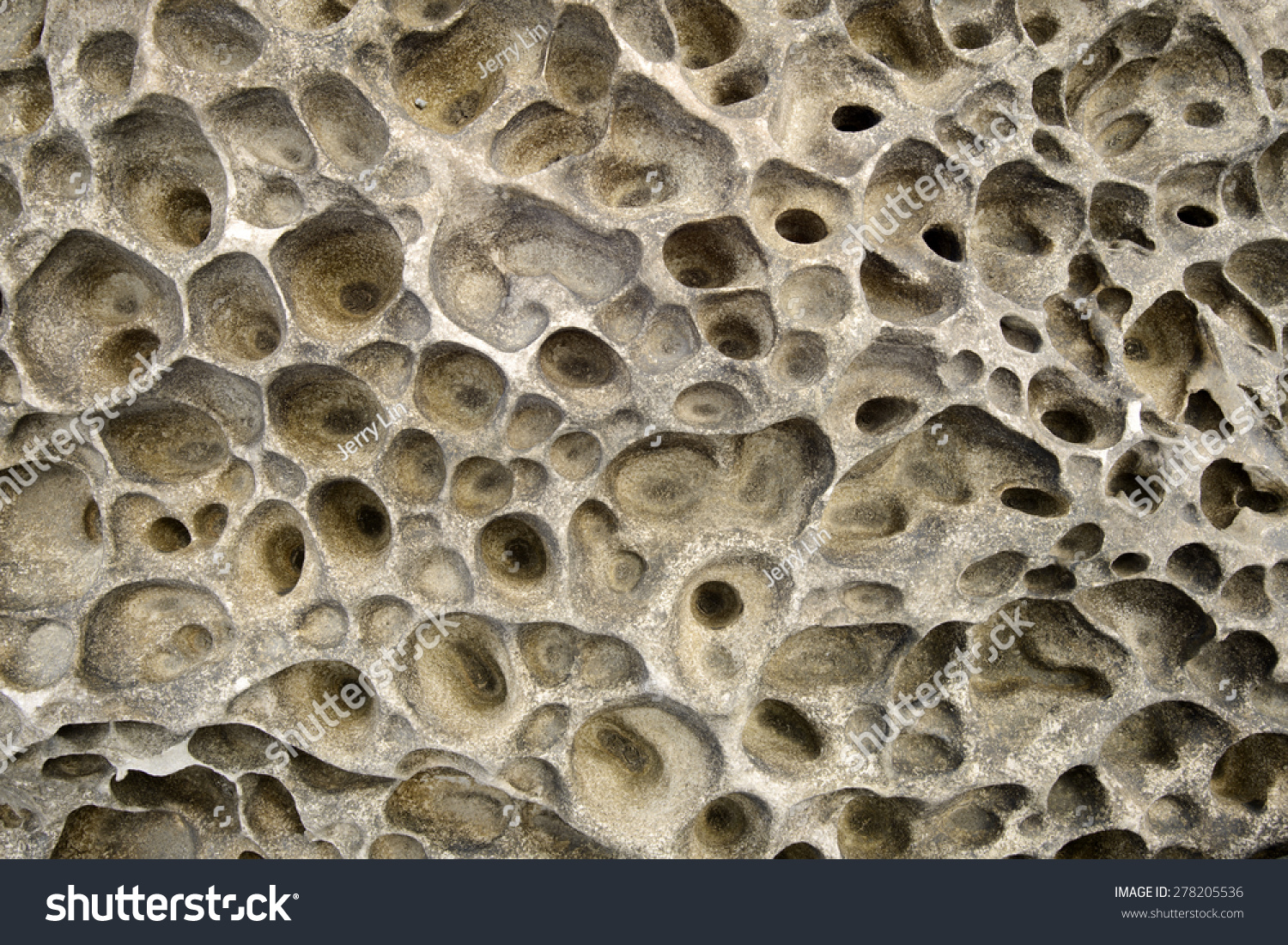 Rock Erosion Holes At Beach Stock Photo 278205536 : Shutterstock