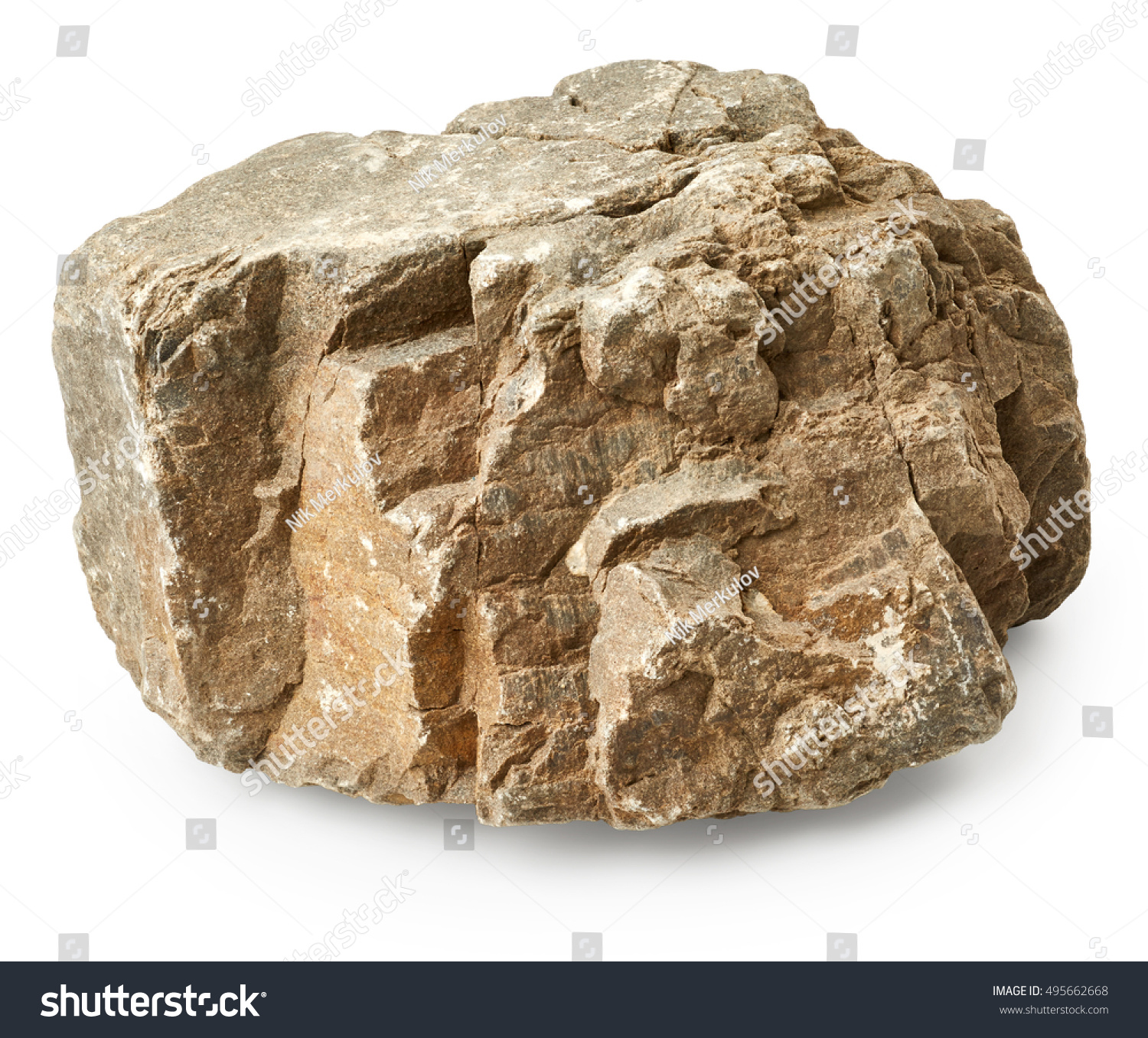  Rock  Isolated On White  Background  Stock Photo 495662668 