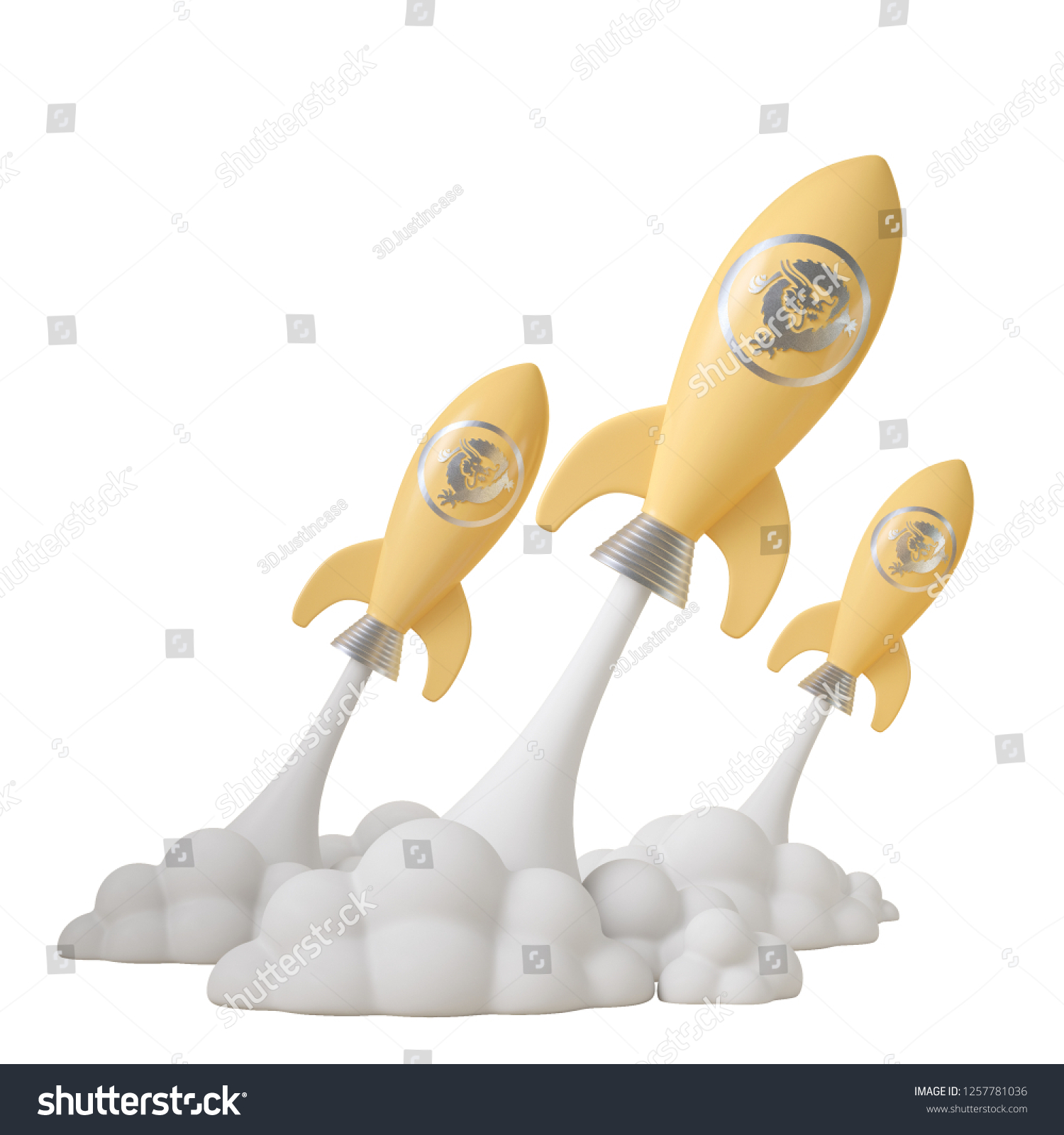 Rockets Bitcoin Cash Satoshi Vision Bch Stock Illustration 1257781036 - 